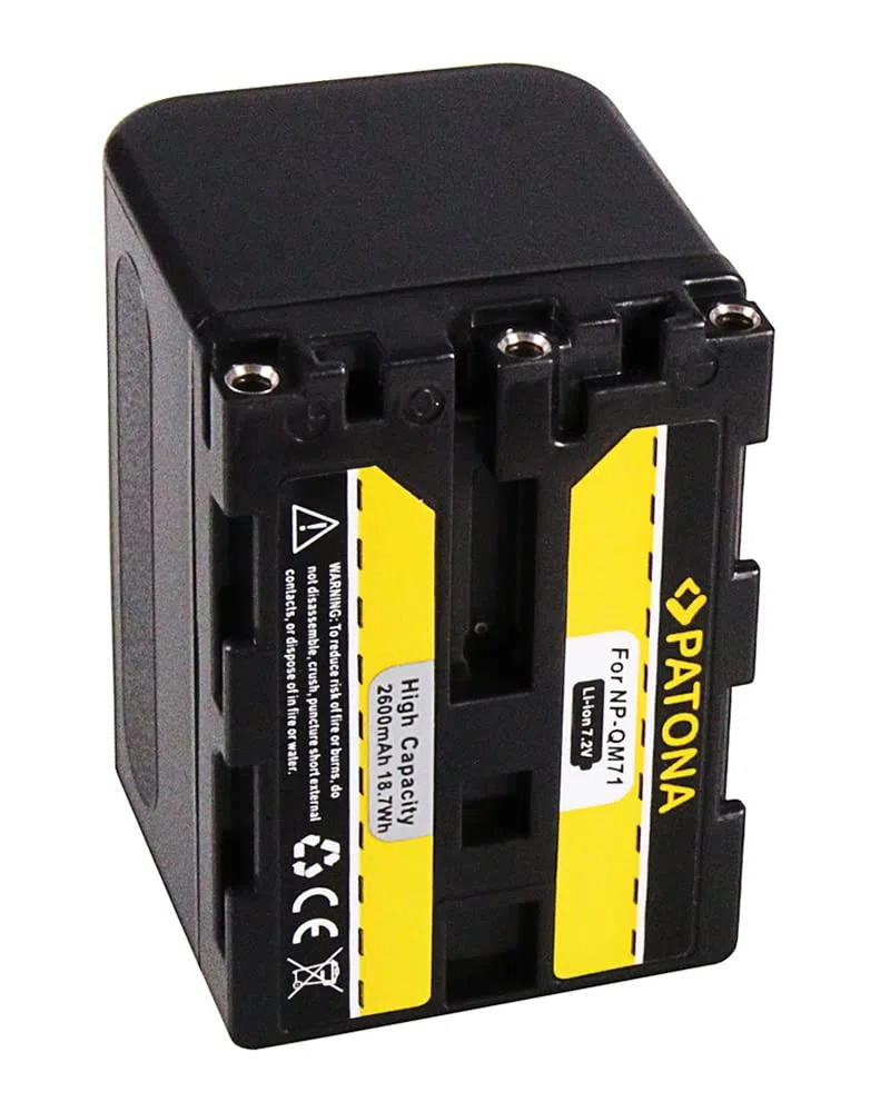 PATONA NP-FM70 Batería 2600mAh Compatible con Sony CCD-TRV106K TRV108 TRV116 TRV118 TRV128 DCR-DVD91 DVD100 DVD200 DCR-HC14E PC9 TRV6 TRV8 TRV10 TRV30 HDR-HC1 DCR-TRV250E FM-70 NPFM70