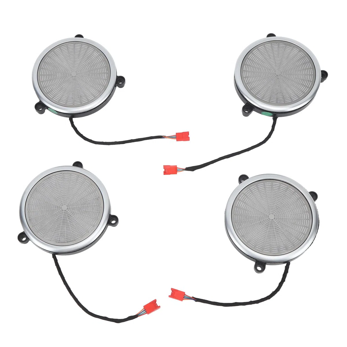 Cubierta de Altavoz de Puerta de Coche, KIMISS Cubierta de Altavoz de Audio de Coche Cubierta de Altavoz de Luz Ambiental de Puerta de Cromo Mate para Range Rover Sport L494 2014