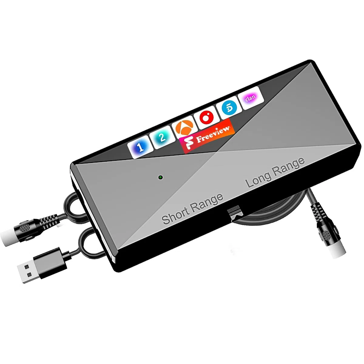 Amplificador de Señal Antena TV Interior 2026, Alta Ganancia Bajo Ruido, Mejora Recepción Digital HD 4K, Elimina Pixelado, Alimentación USB, Compatible con Smart TV y Todas Las Antenas Digitales