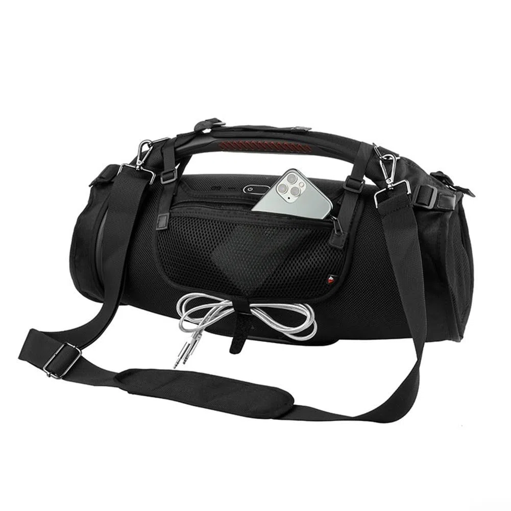 DAZZLEEX Funda de transporte portátil para JBL para BOOMBOX 3 con bolsillo de malla extraíble engrosada almohadilla de hombro