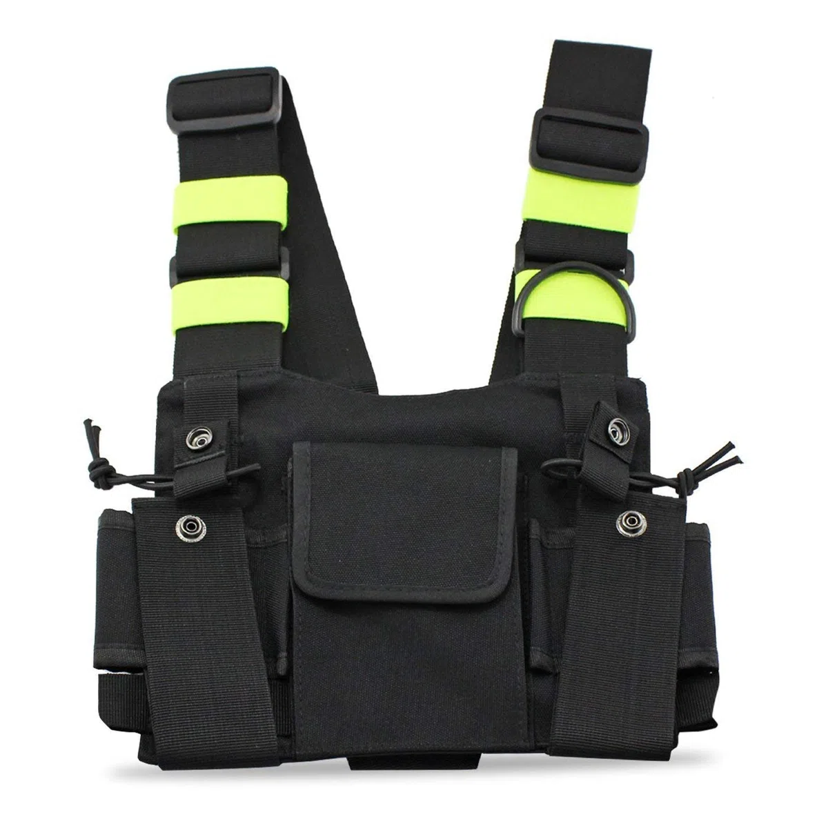 Radio Walkie Talkie Bolsillo en el Pecho Bolsas de arnés Mochila Funda Radios bidireccionales Estuche Accesorio Poseedor (Verde)