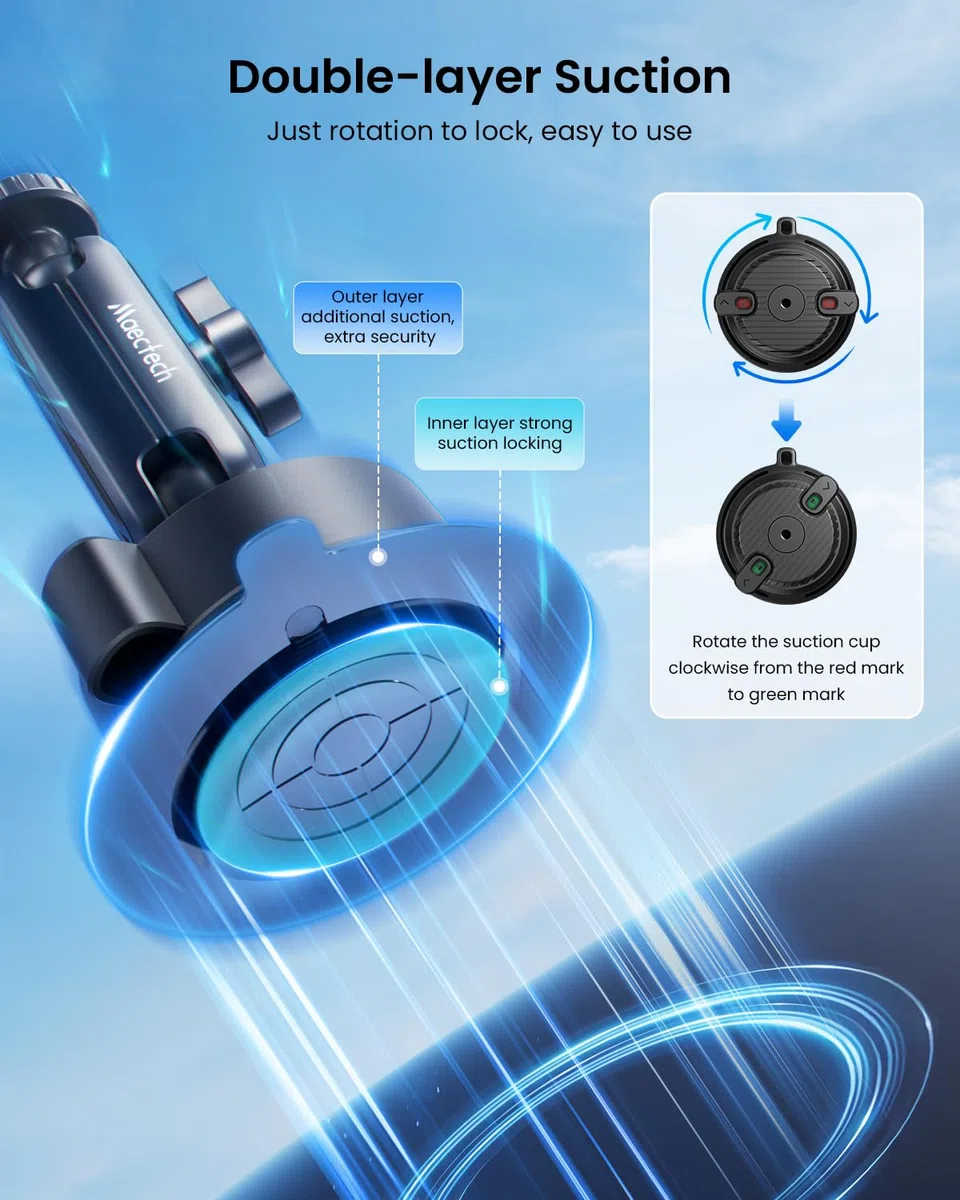 Soporte de Ventosa para Montajes de Cámaras de Coche Montajes para Go Pro en Coche Montaje de Parabrisas Portátil para Teléfonos Accesorios para Insta 360