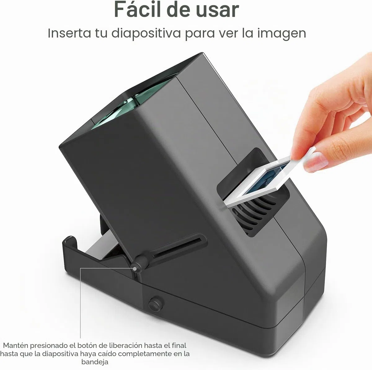 DigitConvert Visor deslizante 35 mm, 3X, USB/batería, para diapositivas 35 mm y negativos, 4 pilas AA incluidas