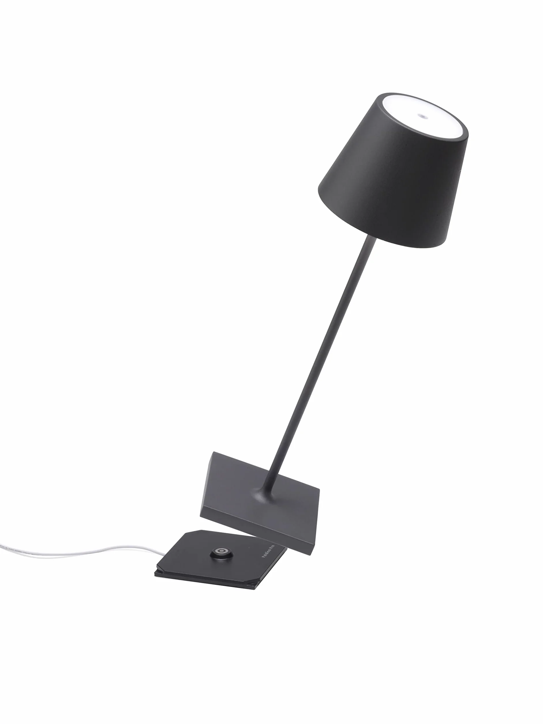 Zafferano base de carga de contacto magnética inalámbrica para lámpara portátil regulable led Poldina Pro e Poldina Pro Mini - color negro