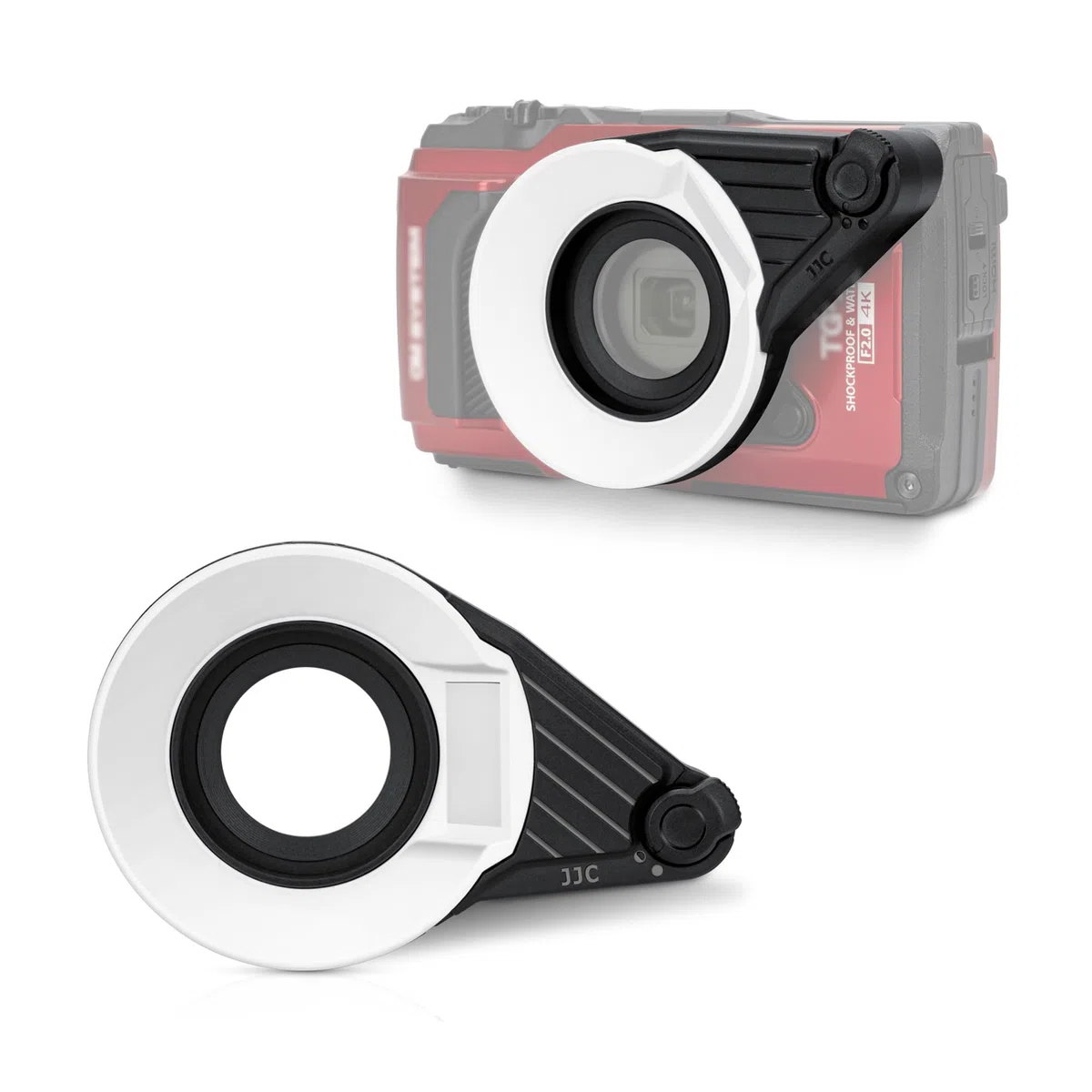JJC FD-1 Difusor de Flash para Cámaras Olympus Tough TG-7 TG-6 TG-5 TG4 TG3 TG2 TG1, Soporta Luz Difusa Completa y Semi-Abierta, Accesorio para Fotografía Macro de Cerca
