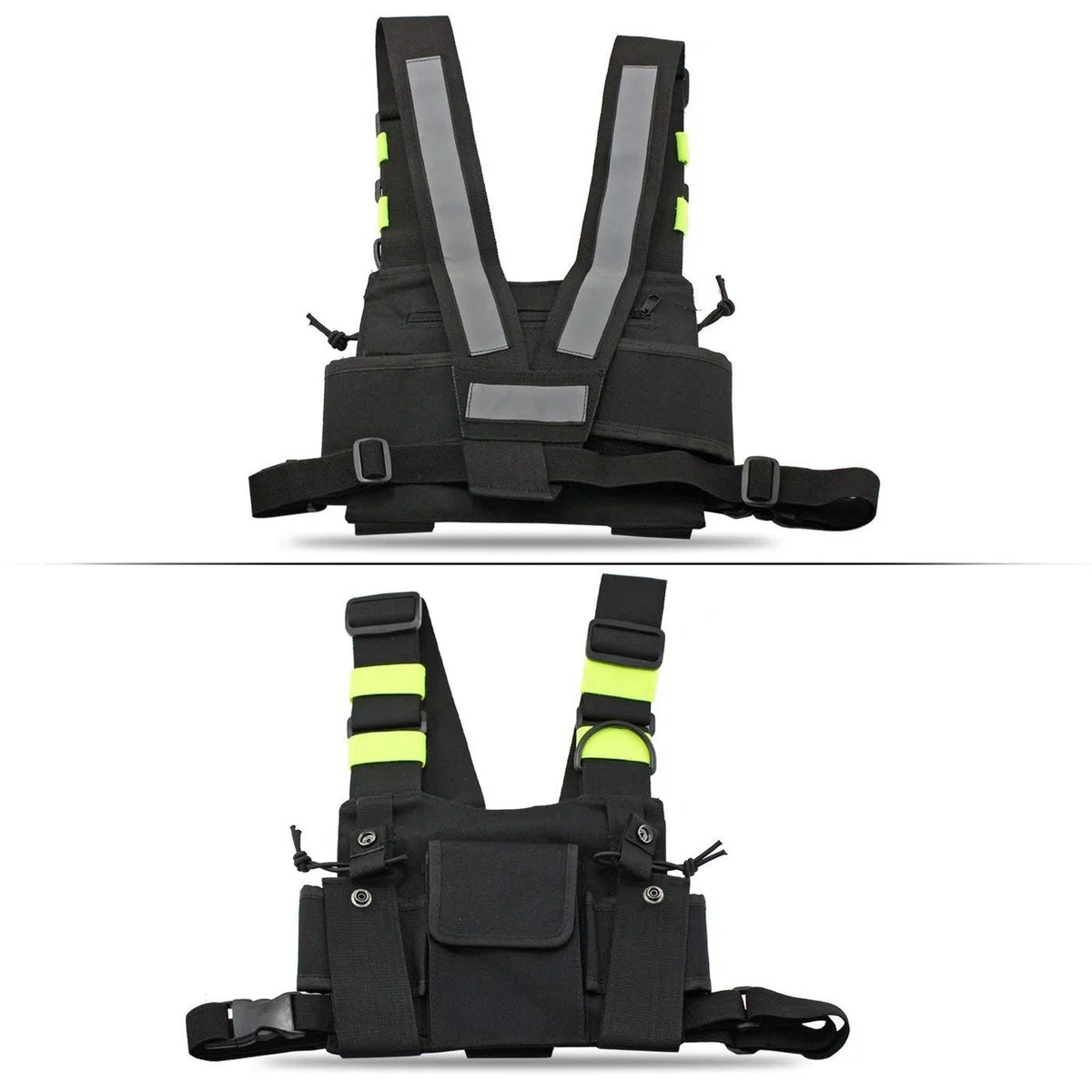 Radio Walkie Talkie Bolsillo en el Pecho Bolsas de arnés Mochila Funda Radios bidireccionales Estuche Accesorio Poseedor (Verde)