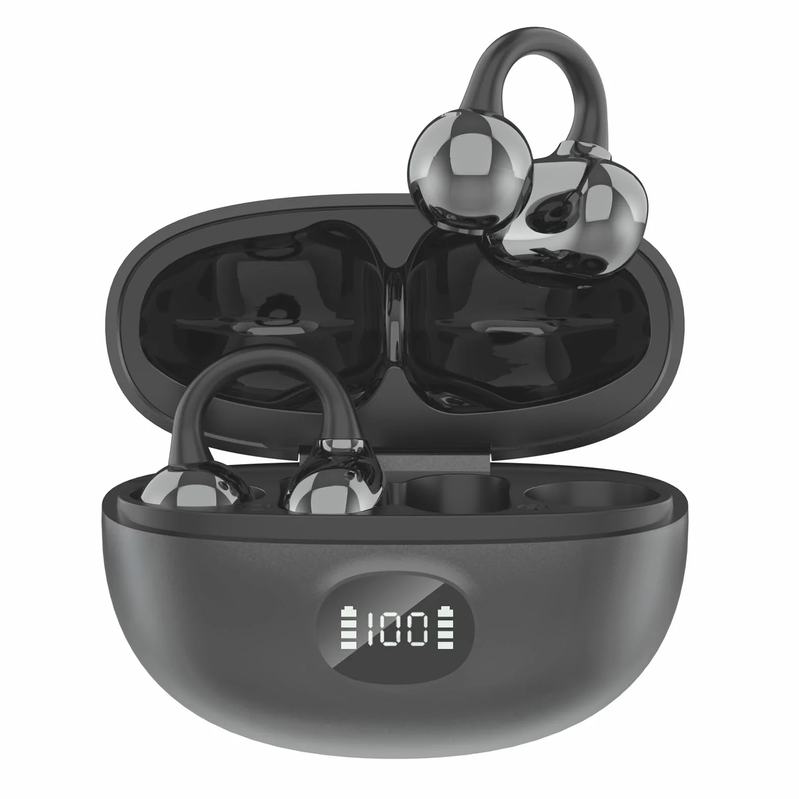Auriculares Bluetooth Inalámbricos, Audífonos de Oreja Abierta, Clip para Orejas, 4,5g Ultraligeros,Bluetooth 5.49, Audio Direccional,45h Autonomía, iOS y Android,Ideal para Llamadas,Oficina y Deporte