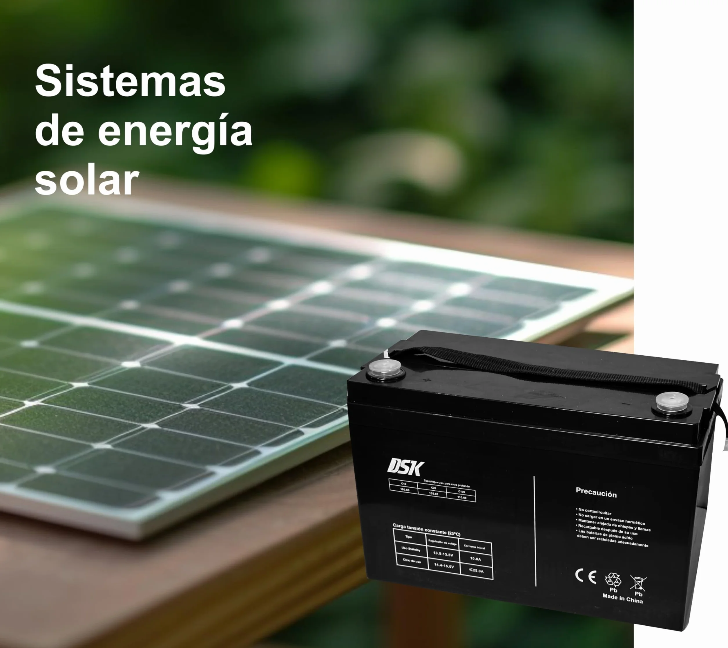 DSK 10324 - Batería de Plomo AGM Recargable y Sellada de 12V con 7Ah. Ideal para Coches Infantiles y Motos eléctricas, patinetes, Sistemas UPS, Sistemas de Seguridad y comunicación…