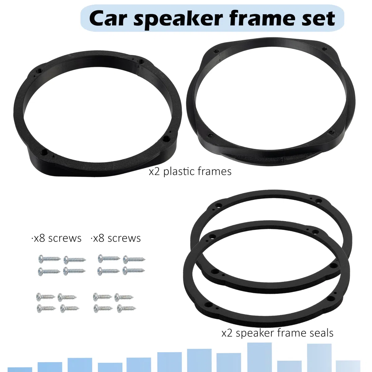 AERZETIX - Kit de 2 adaptadores/Soportes para Altavoces Ø165mm | Puertas Delanteras | Compatible con Audi A6 4F, C6