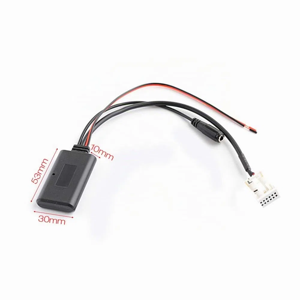 Adaptador de audio auxiliar Bluetooth con micrófono para radio Peugeot RD4 para Peugeot 207 307 308 407 607 807 Citroen C2 C3 C4 C5 C6 C8
