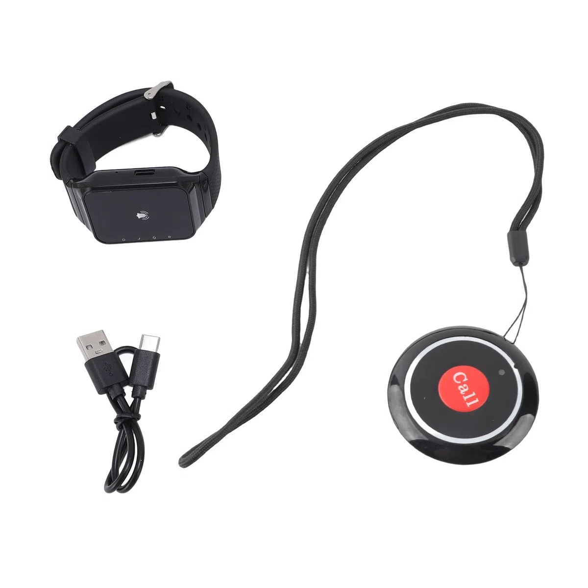 VBESTLIFE Sistemas de Llamadas Inalámbricas, RF Pager Conjunto con Alerta de Timbre de Vibración Intermitente, Recargable, para la Fábrica de Restaurantes en el Hogar
