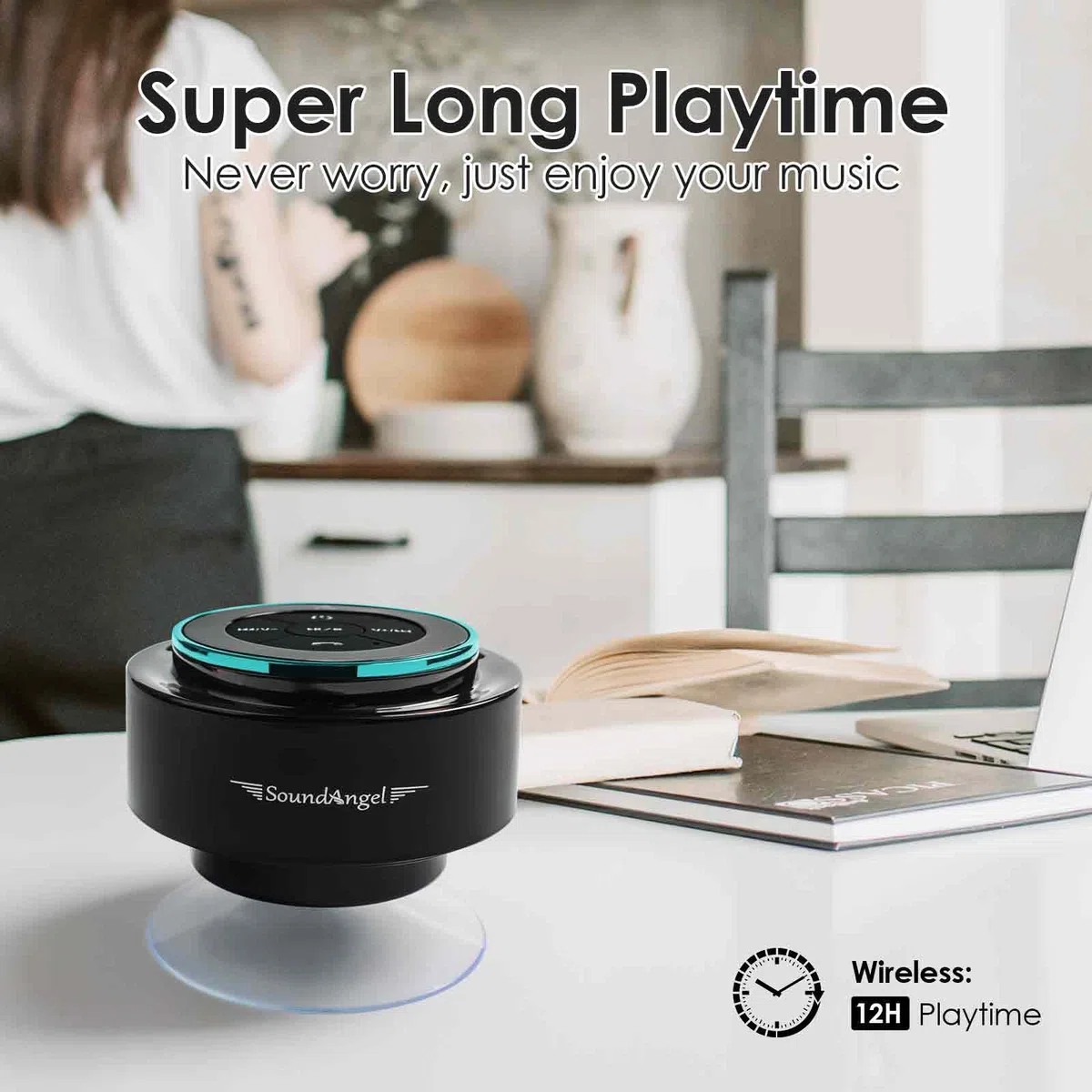 Xleader Versión Actualizada Altavoz de Ducha Bluetooth Certificación Hermética ipx7 Regalo Festivo para Niñas Niños Hombres Mujeres Niños Mini Altavoz Portátil 5w con Ventosas para Bathro