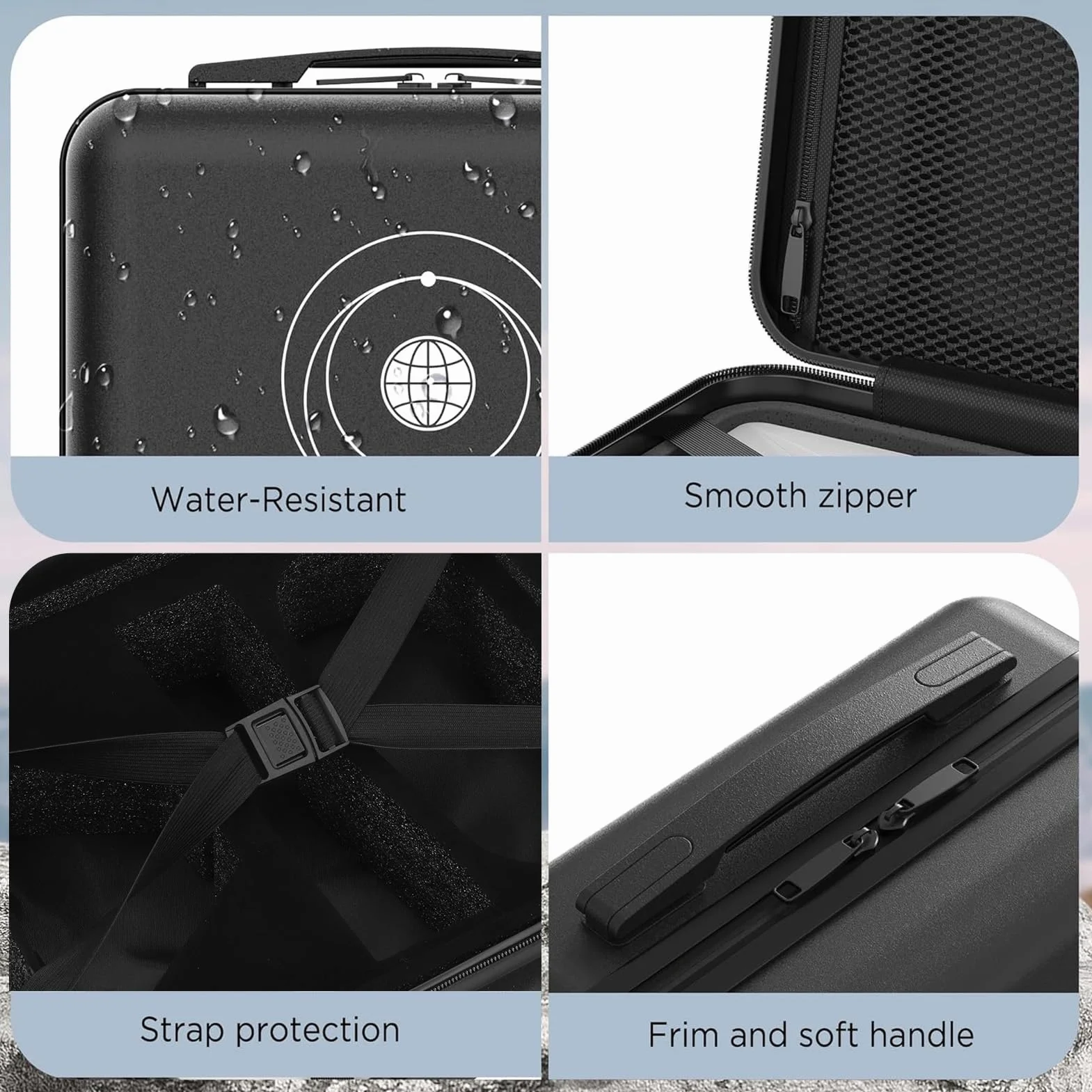 SENECESLI Mini Case, Estuche de Viaje para Mini Satellite, Bolsa de Almacenamiento Portátil de Nailon Rígido con Interior de Espuma Que Absorbe los Golpes, Fácil de