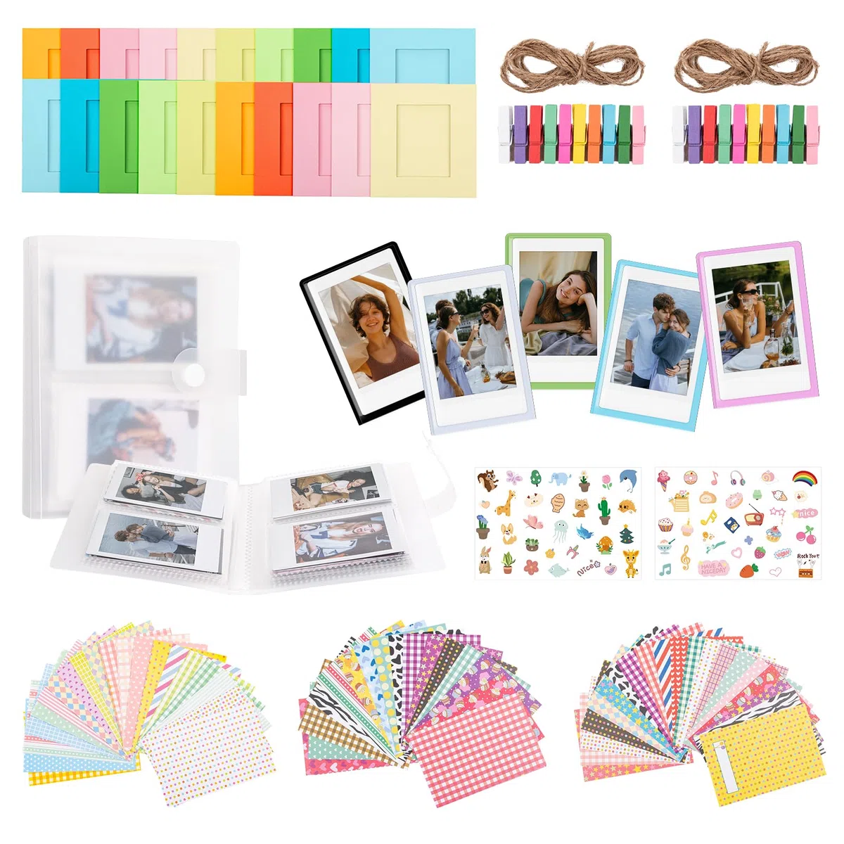 8 en 1 - Kit de Accesorios de Fotos 2x3 Compatible con Película Fujifilm Instax Mini (54 x 86 mm) - Instax Mini 13 41 12 11 99 8 7 9 90 50 40 EVO Cámara Instantánea
