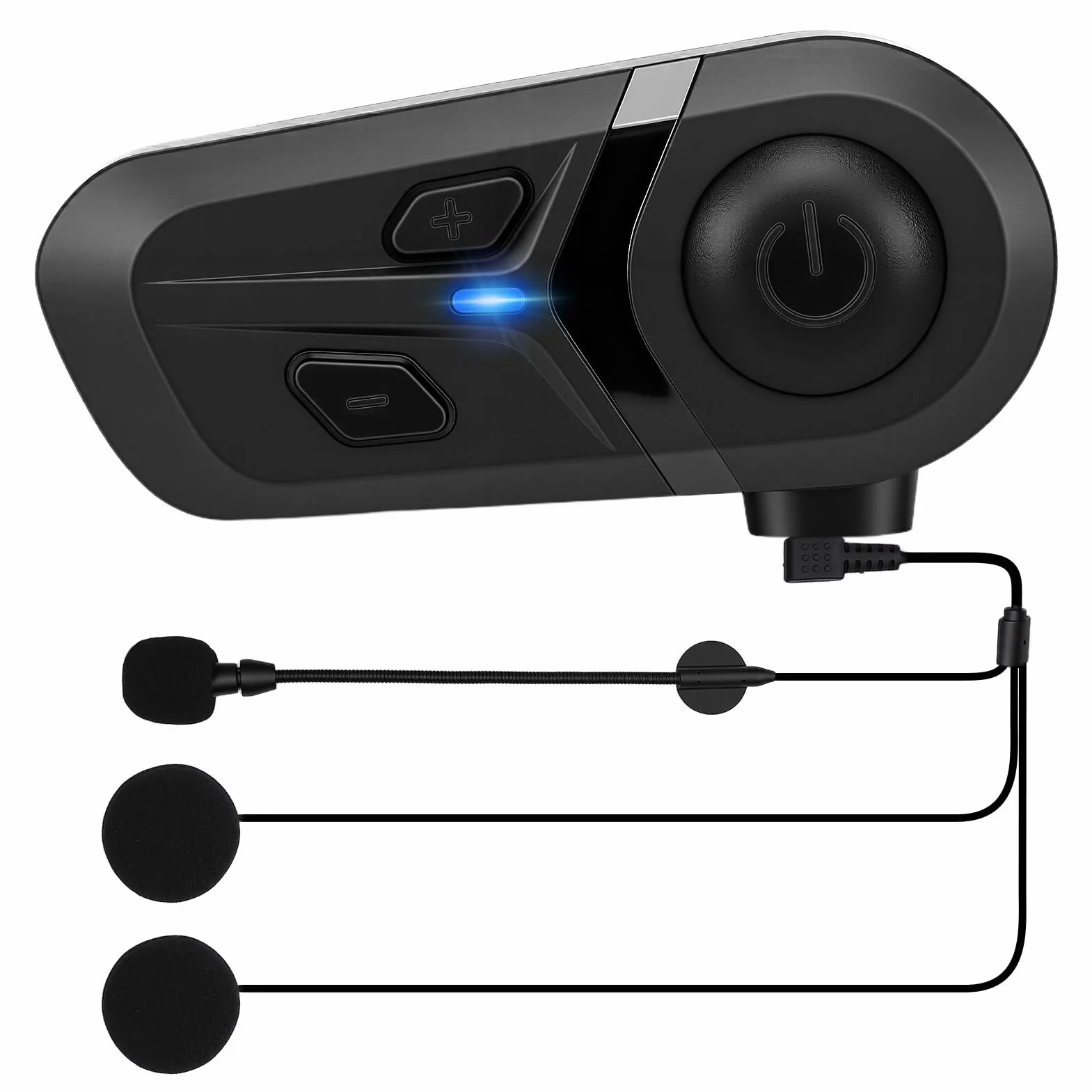 Yosoo Health Gear Intercomunicador de Motocicleta Casco Auricular Bluetooth con Cancelación de Ruido, Auriculares con Asistente de Voz, Respuesta Automática, Llamada, Control de Música, GPS