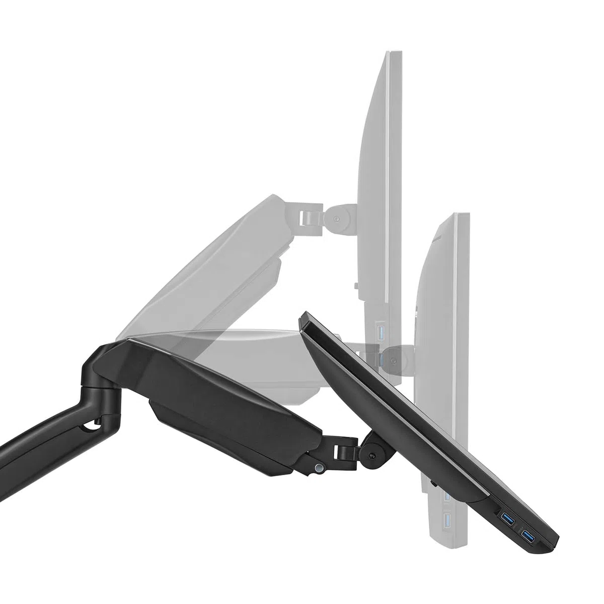 AISENS - WT32TSR-223 - Soporte de Pared Pro Contrapeso Giratorio e Inclinable para Monitor/TV 9Kg (3 Pivotes, 1 Brazo) de 17-32, Negro