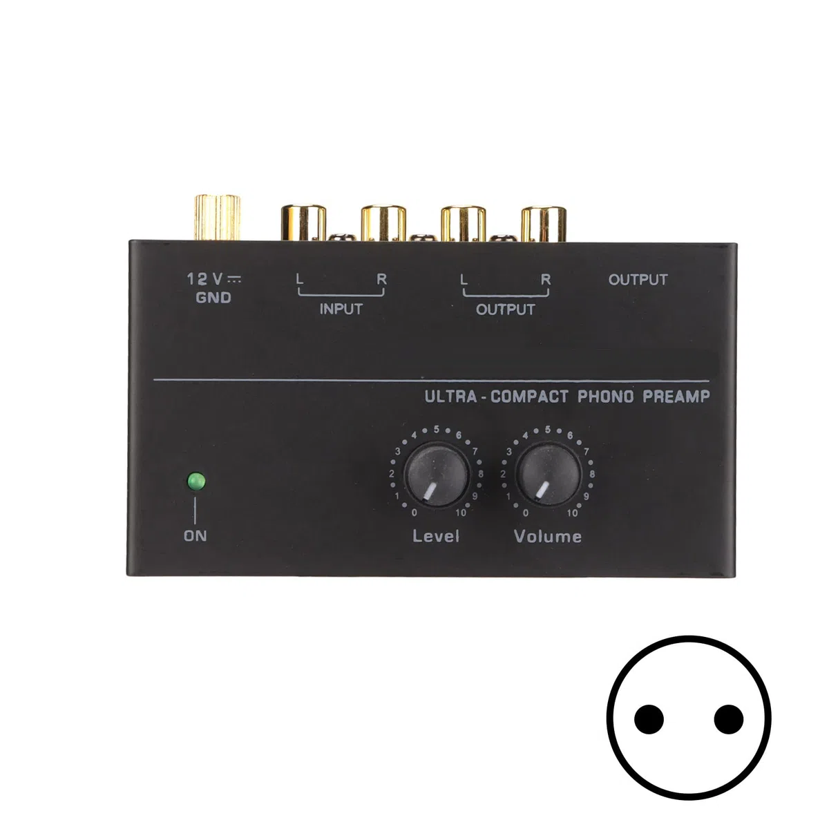 PP500 Phono Preamp Mini Preamplificador de Tocadiscos, Entrada Estéreo de bajo Ruido Salida, Fácil de Usar (Enchufe de la UE)