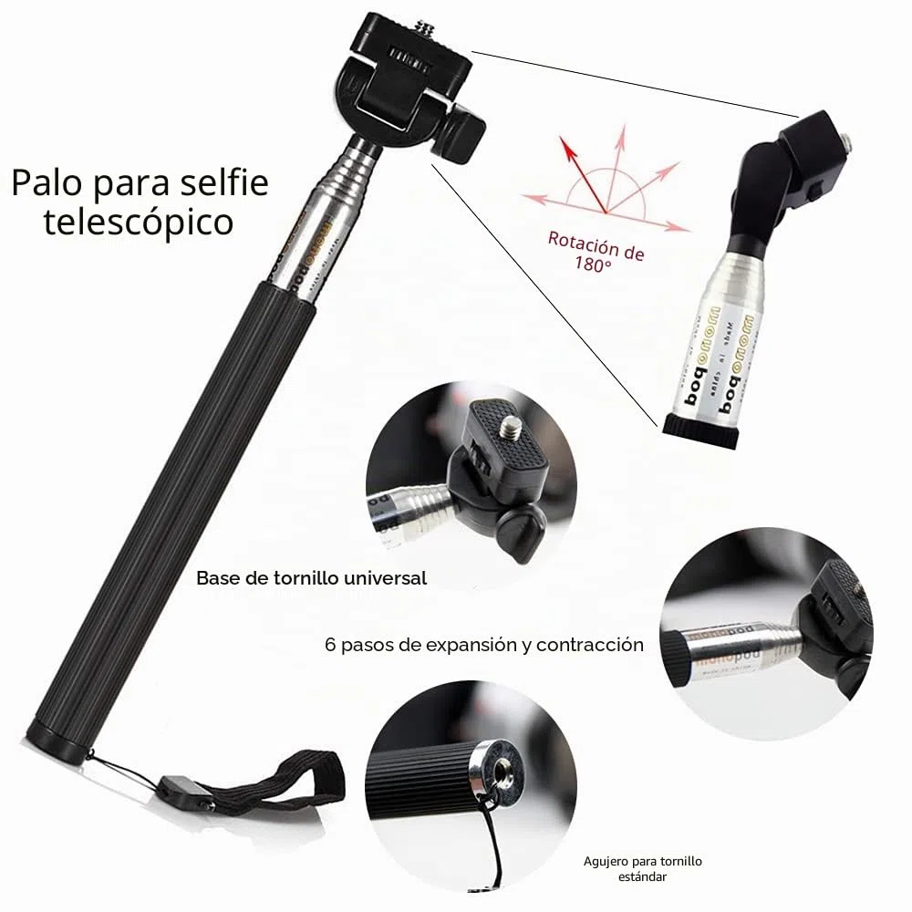 TEKCAM Kit de Accesorios para Cámara de Acción Compatible con Gopro Hero 13 12 11 10 9/dji OSMO Action 4 5 Pro/COOAU, Correa para el Pecho de la Cabeza, Selfie Stick, Mango Flotante, Ventosa Soporte