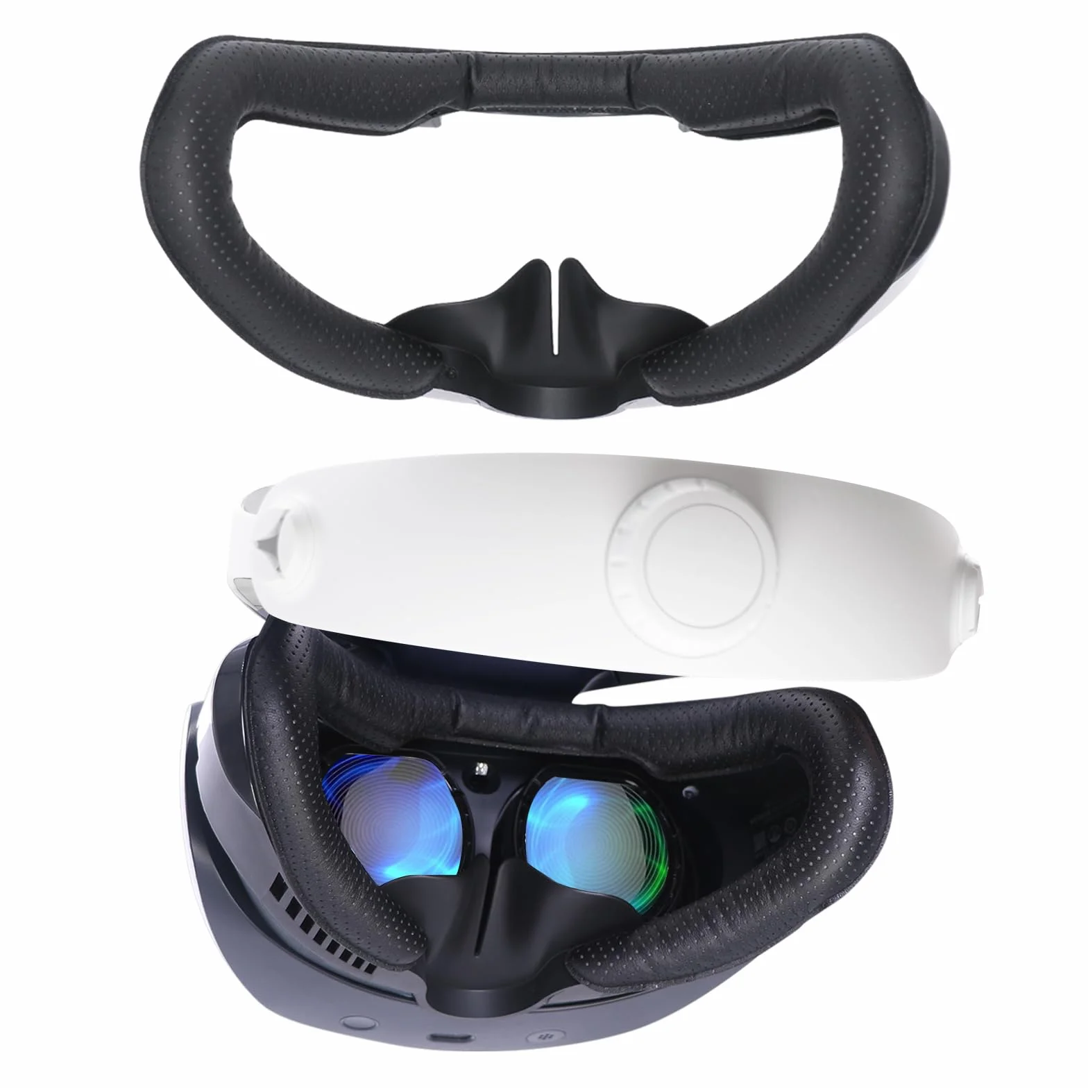 AODELAN - Almohadilla facial de realidad virtual para Playstation VR2, agujeros transpirables, accesorios de realidad virtual, cubierta facial de repuesto, soporte de interfaz facial compatible con PS