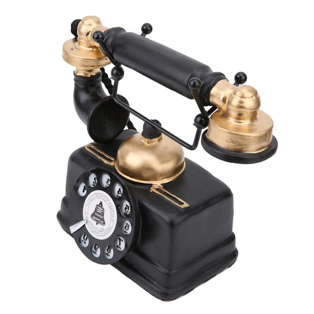 Yctze Teléfono Fijo con Cable Vintage - Teléfono de Estilo Antiguo Retro para Decoración de Escritorio del Hogar