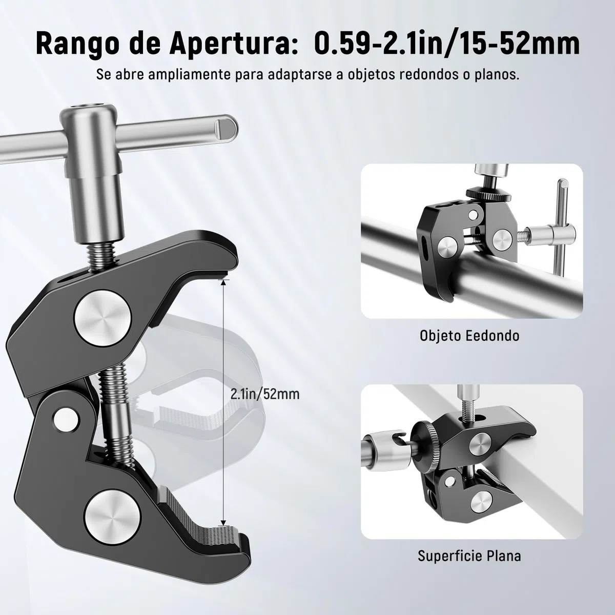 NEEWER Brazo mágico Ajustable de 25 cm con Super Clamp, Rosca de 1/4" y 3/8", Tornillos de 1/4" para Flash/luz LED/micrófono/Monitor Compatible con Jaula de cámara SmallRig, Carga máxima:1.5kg, ST25C