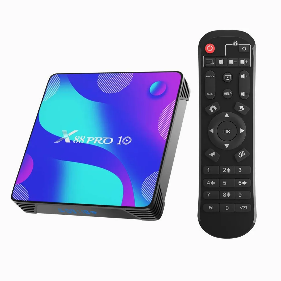 Android 11.0 TV Box, Android Box 4GB RAM 32GB ROM S905X2 Quad-Core Cortex-A53 Support 2.4G/5G WiFi/100M/H.265 Decoding/4K Full HD Output/ HDMI3.0/ Bluetooth 4.1 Smart TV Box