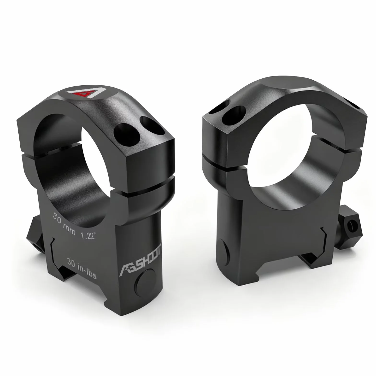 Anillas para óptica de 30 mm AGSHOOT perfil alto | Fijación para trineo Picatinny, altura central 31 mm