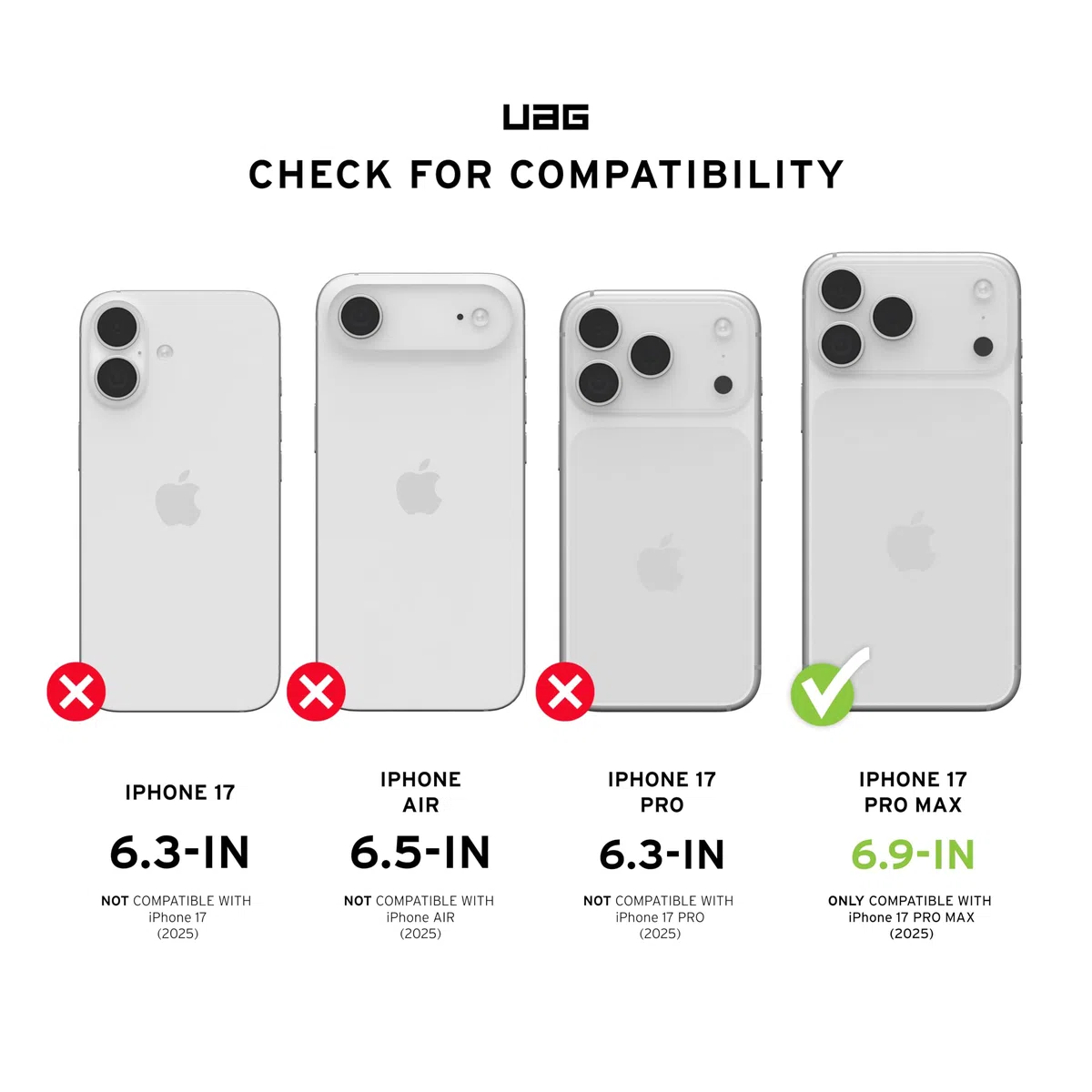 Urban Armor Gear Funda Pathfinder MS Compatible con Apple iPhone 17 Pro MAX Carga inalámbrica magnética Azul Negro Grafito