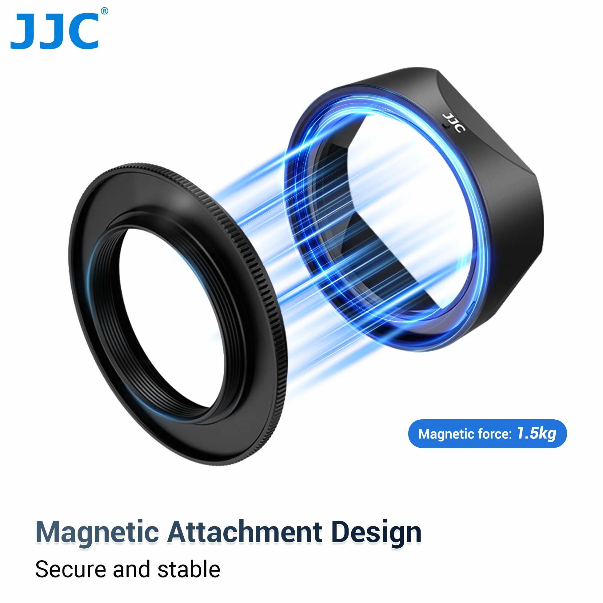 JJC Parasol para X-E5 con anillo adaptador magnético compatible con Fujifilm XF de 23 mm F2.8 R WR, XF 27 mm F2.8 R WR, XF27 mm F/2.8 lente, se adapta a filtro de 1.49 pulgadas y tapa de lente