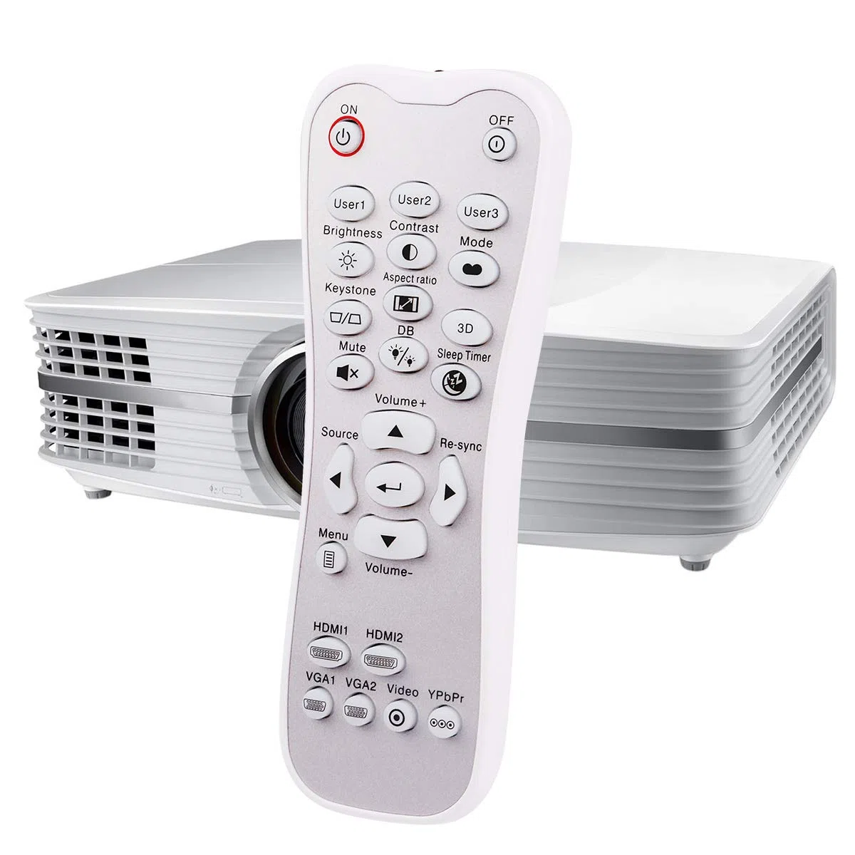 Aimdio BR-3003B Mando a Distancia para Optoma UHD60 HD141X HD142X HD143X HD144X DH1009 EH200ST GT1080 GT5600 HD152X HD26 HD27 HD28DSE HD29DARBEE HD39DARBEE UHD300X UHD40 UHD50 UHD550X UHZ65