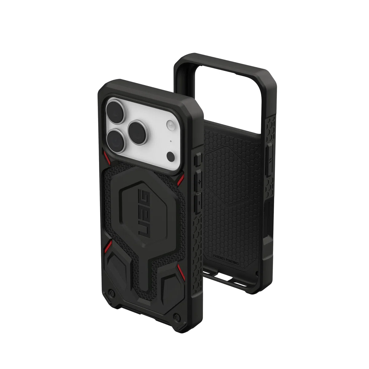 Urban Armor Gear Monarch Pro Funda Compatible con Apple iPhone 17 Pro Kevlar Negro Carga Inalámbrica Magnética