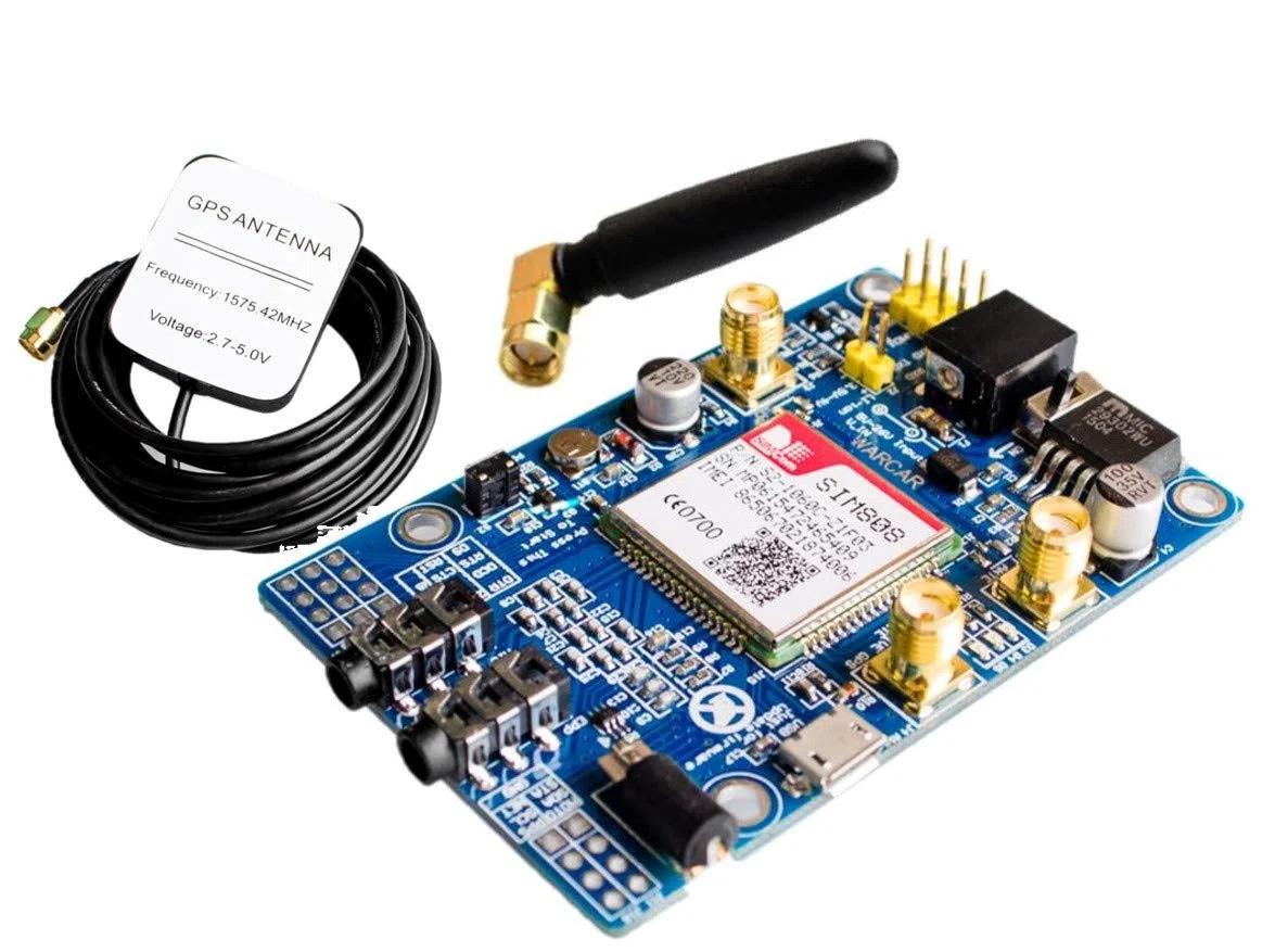 SIM808 Módulo gsm GPRS GPS Placa de Desarrollo IPX SMA con Antena GPS