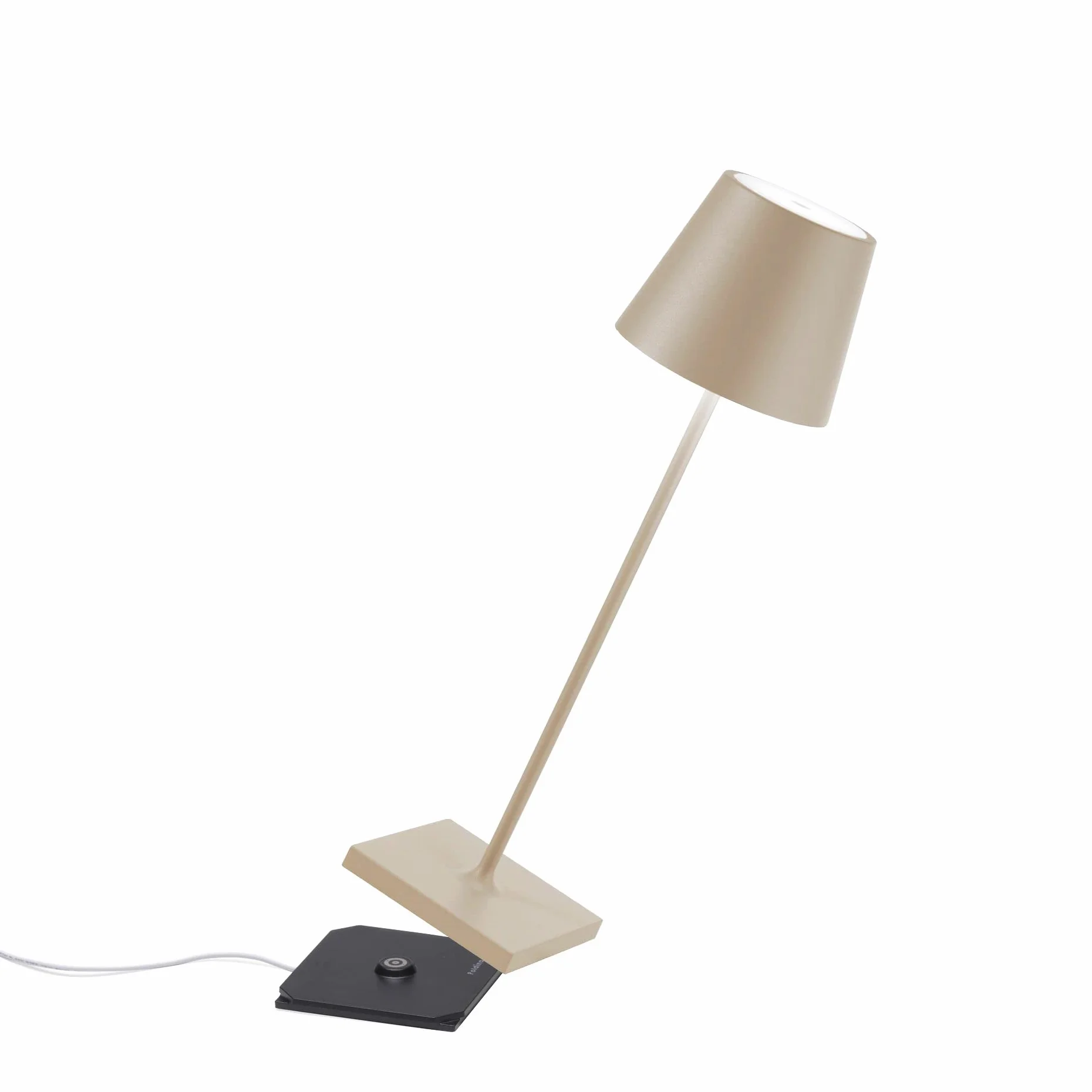 Zafferano base de carga de contacto magnética inalámbrica para lámpara portátil regulable led Poldina Pro e Poldina Pro Mini - color negro