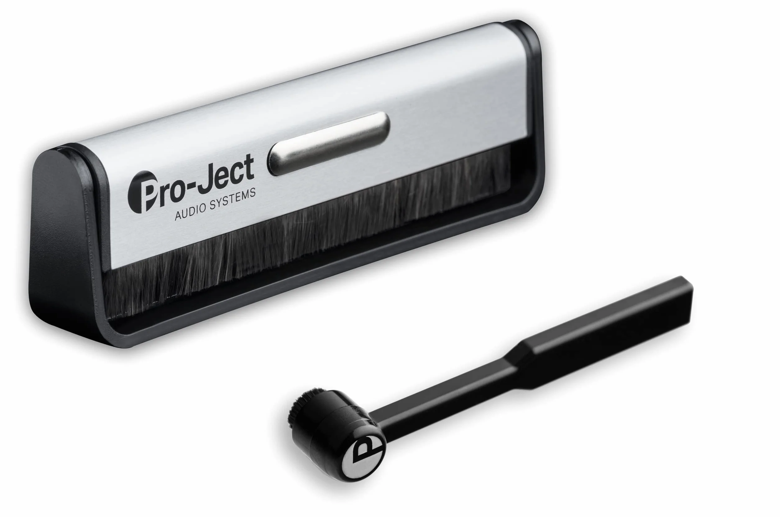 Pro-Ject Cleaning Set Basic - Cepillo de Limpieza de Fibra de Carbono para Discos de Vinilo y Cepillo de Agujas de Carbono