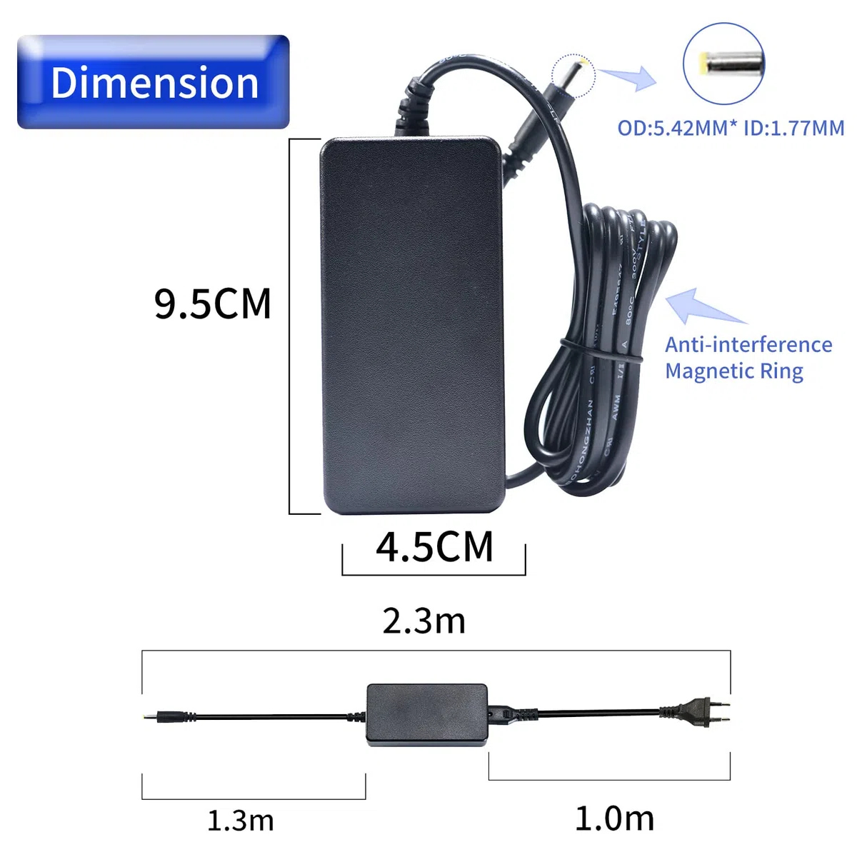 DSTE AC-F550 AC - Fuente de alimentación de CA DR-F550, Kit de batería ficticia Compatible con Sony NP-F550, NP-F330, NP-F530, NP-F570, CCD-RV100, CCD-RV200