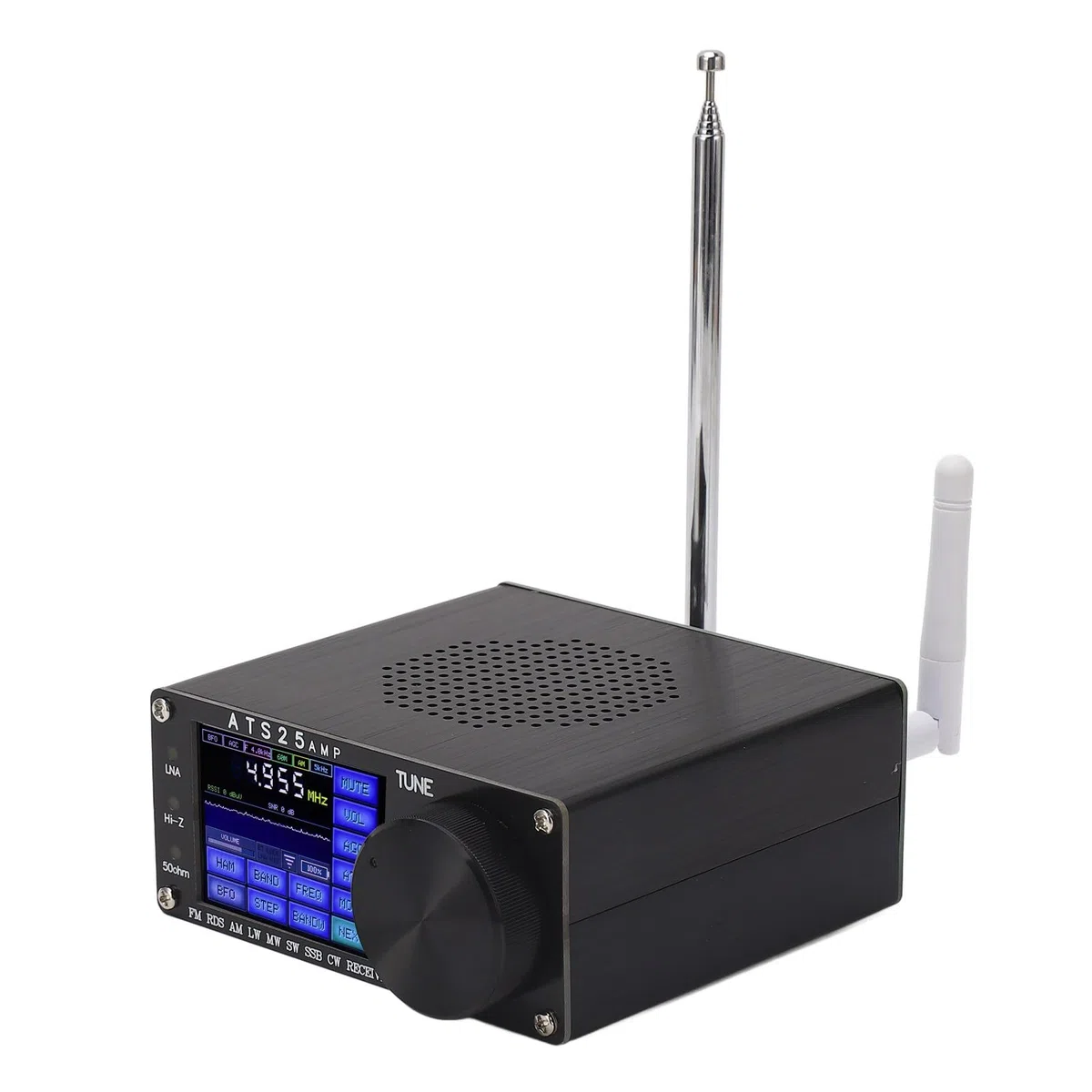 ATS25 AMP RDS Receptor de Radio de Banda Completa con Escaneo de Espectro, Firmware 4.17, para AM, Sync, SSB