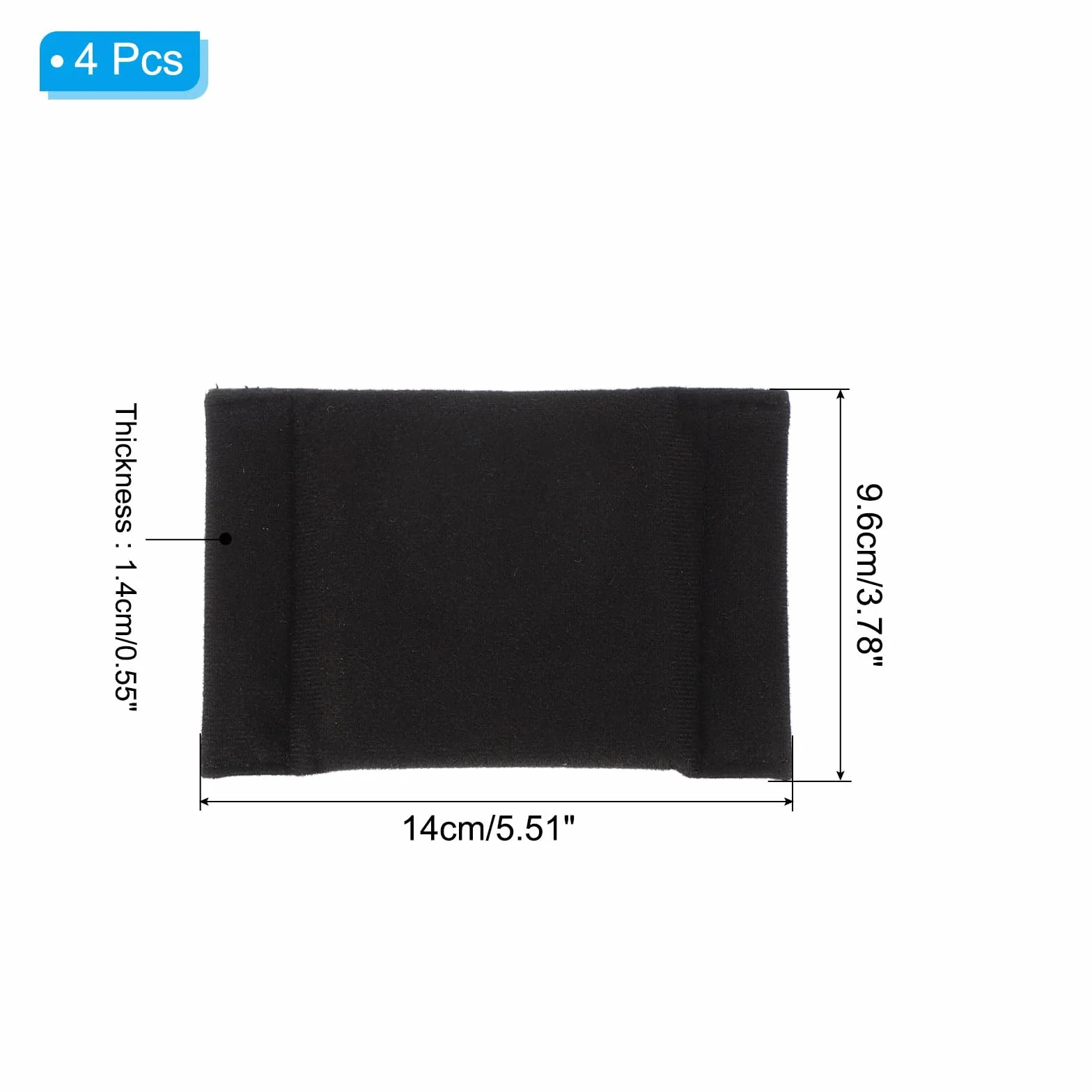 PATIKIL Divisor de Bolsa de Cámara, 4Pcs 14cmx9.6cmx1.4cm Almohadilla Separadora de Bolsa de Cámara A Prueba de Golpes Protector de Lentes para Cámara Organizadora Universales, Negro