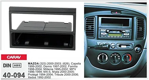 40-094-15-6 1-DIN Marco de plástico para Radio para 323, 626, Capella, Demio, Familia, MPV, MX-5, Miata, Tribute, Xedos