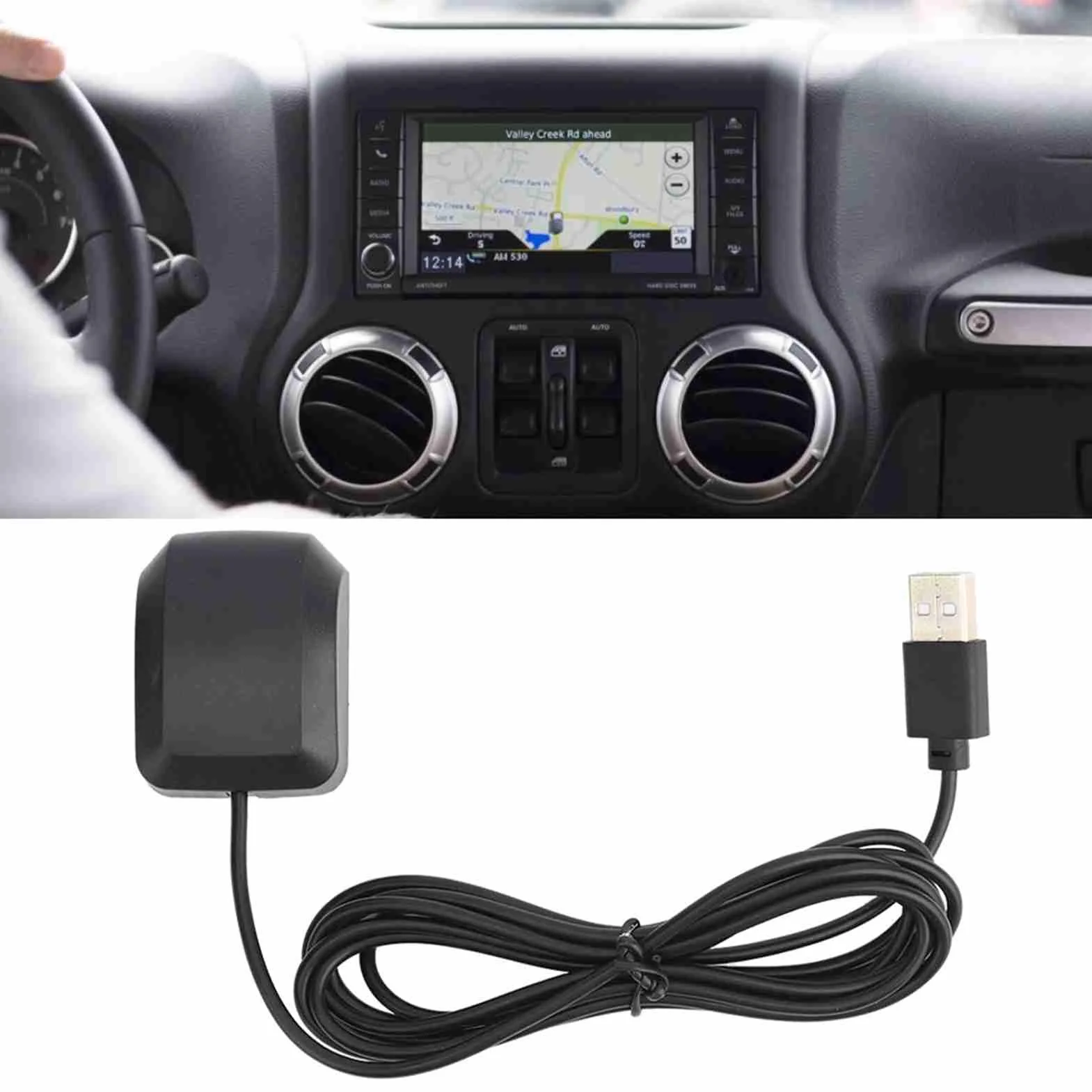 Wakects Módulo de Navegación VK162, Receptor GPS USB de Alta Precisión con Frecuencia de Actualización de 15 Hz para Mapas de Navegación de Earth en Tabletas, Portátiles y