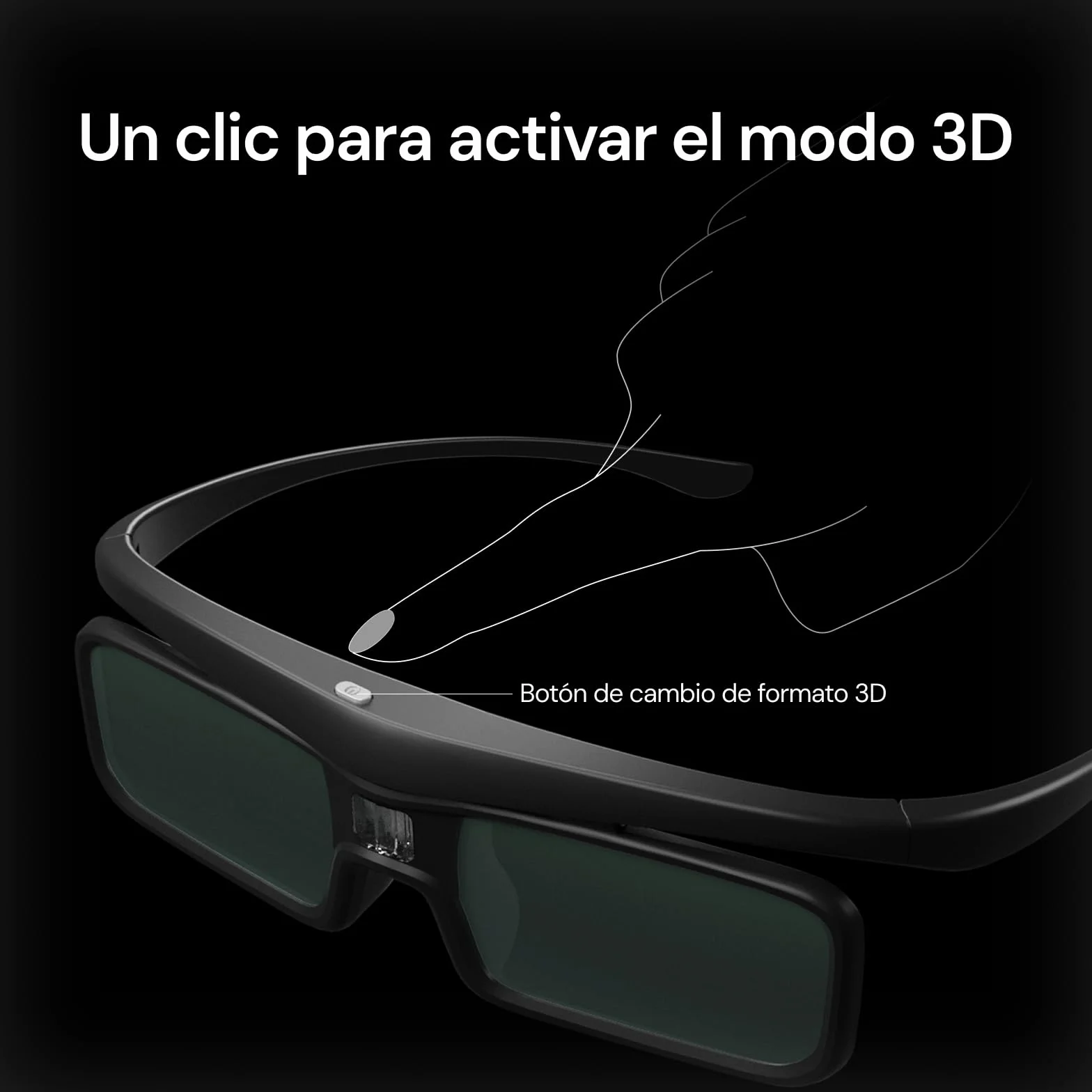 Valerion DLP Link Gafas 3D, gafas de obturador activo recargables compatibles con VisionMaster Max/Pro2/Pro, StreamMater Puls2/Puls y otros proyectores DLP-Link 3D (paquete de 2)