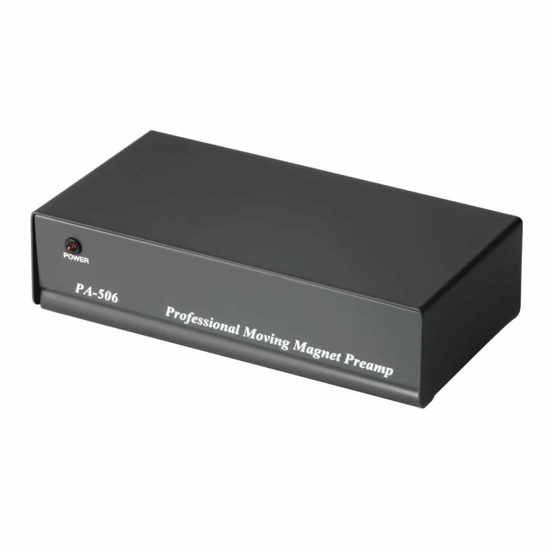Hama | Preamplificador de phono para tocadiscos (Preamp 230V, ecualización RIAA, conectores chapados en oro, 50Hz, 300mA) Negro