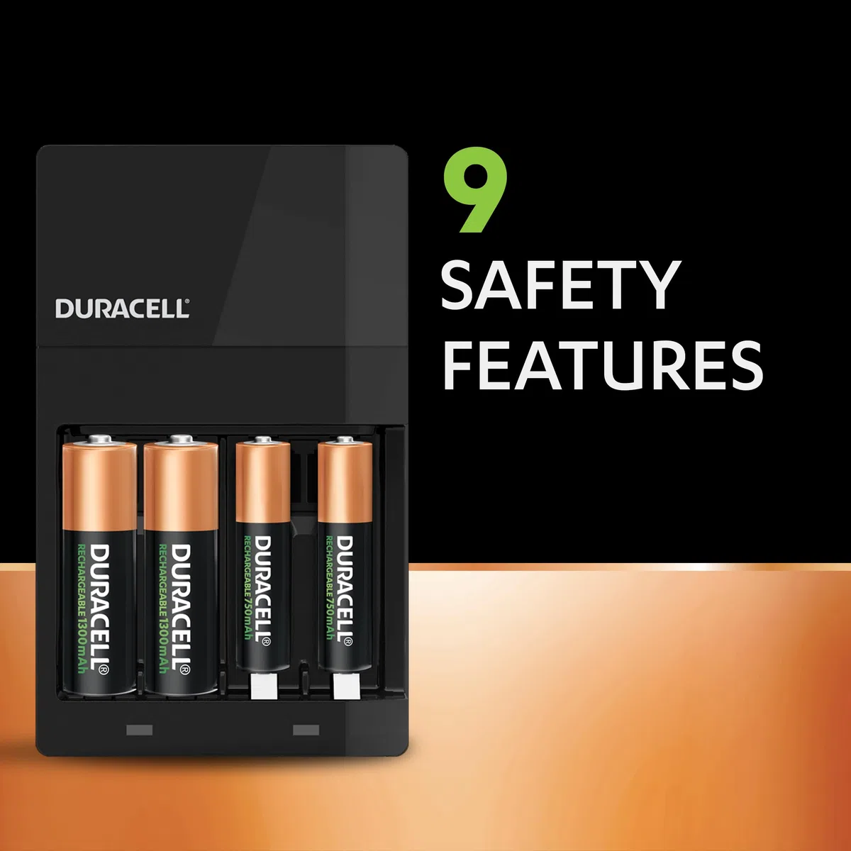 Duracell Cargador de batería de 4 horas con 2 AA y 2 AAA