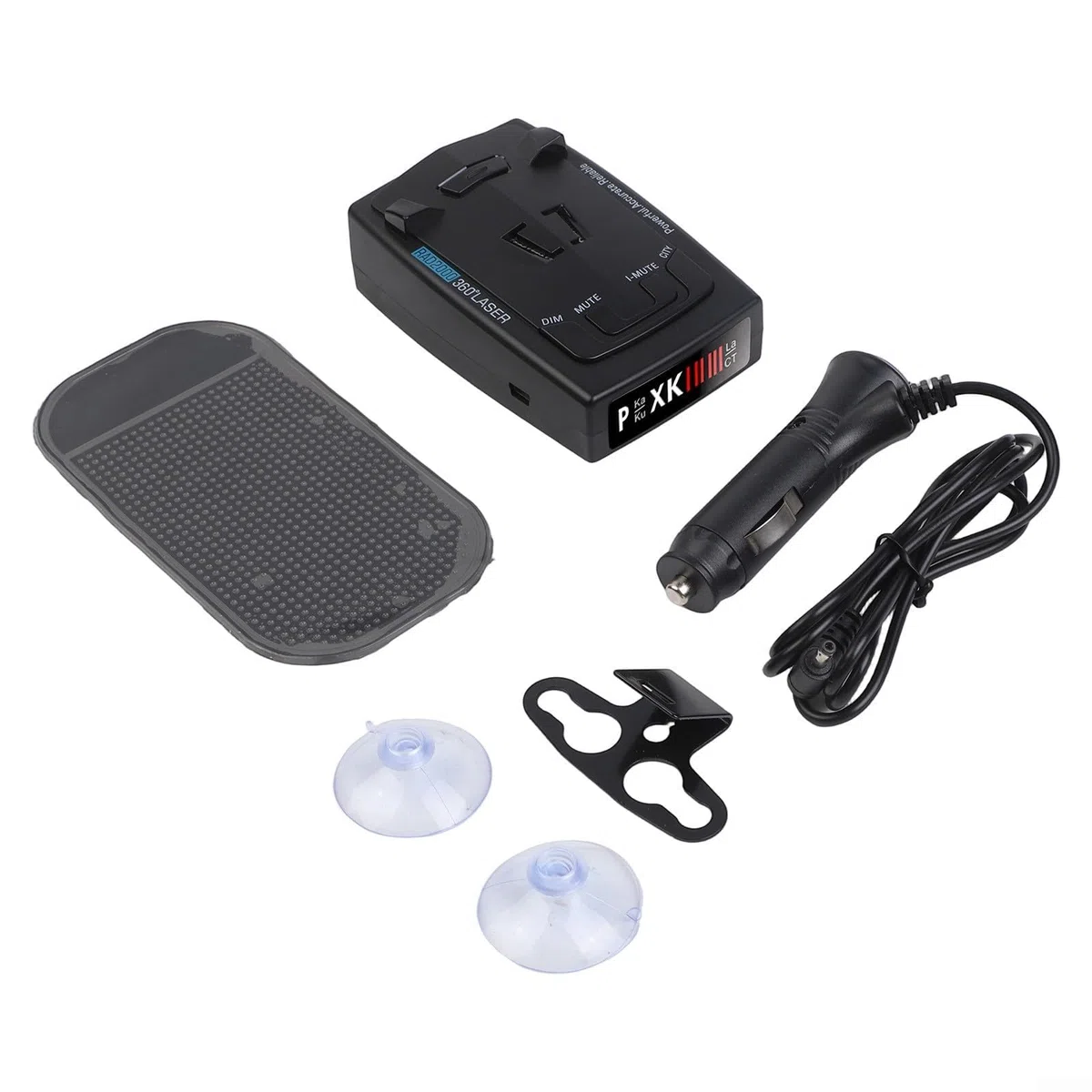 Detector de largo alcance de 360 grados para coches con función de voz, monitoreo de cámaras de velocidad y posibles peligros en tiempo real para mantener informados a los conductores y seguros