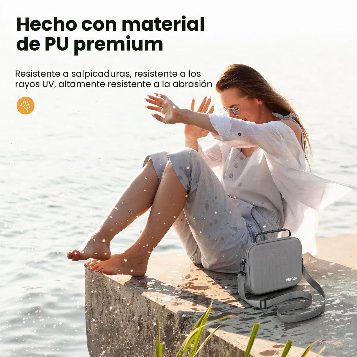Startrc Neo 2 Estuche, Bolso de Hombro/Mano Portátil de PU para Dron DJI Neo 2 y Accesorios de Baterías