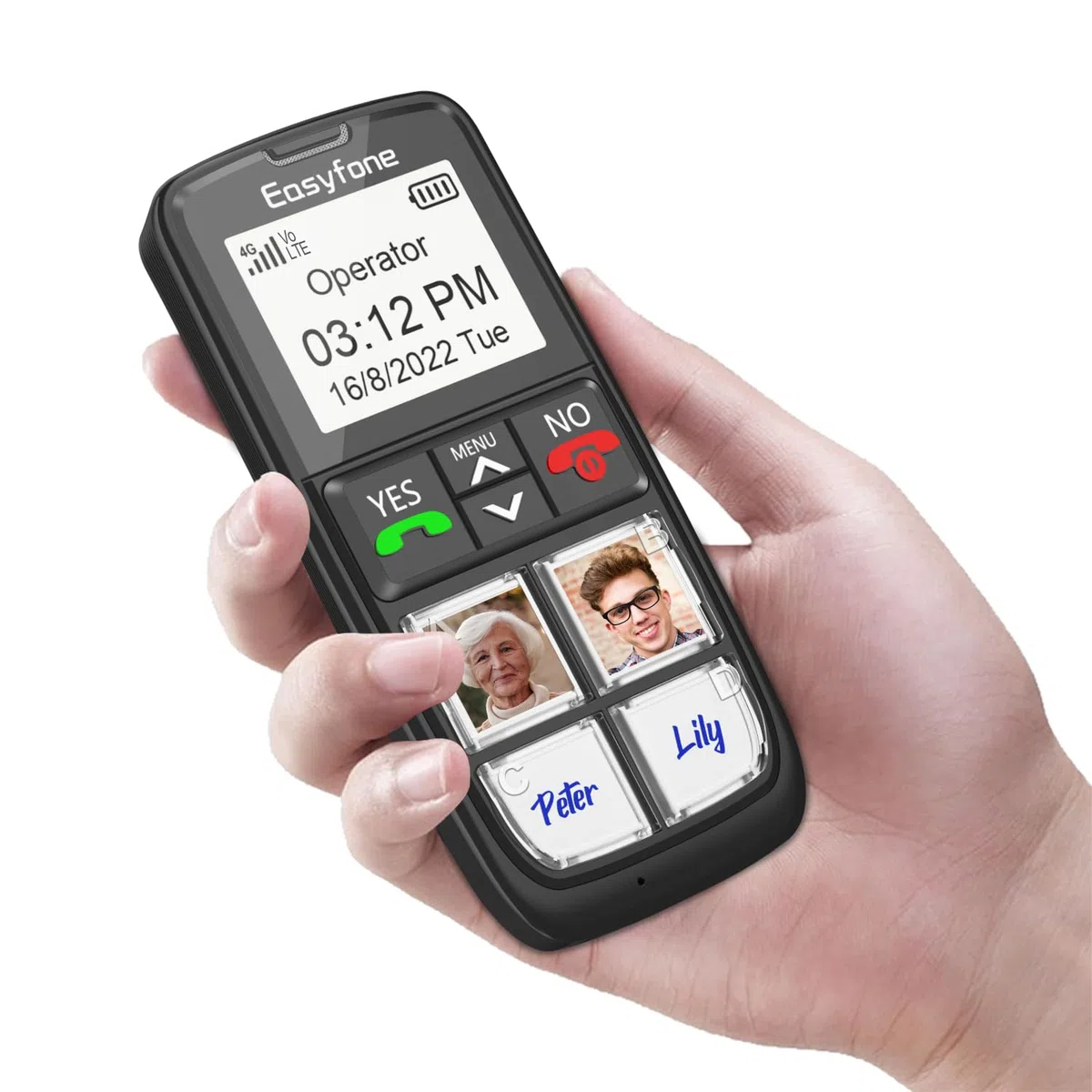 Easyfone T6 4G gsm Teléfono Móvil para Personas Mayores con Teclas Grandes (T6 4G)
