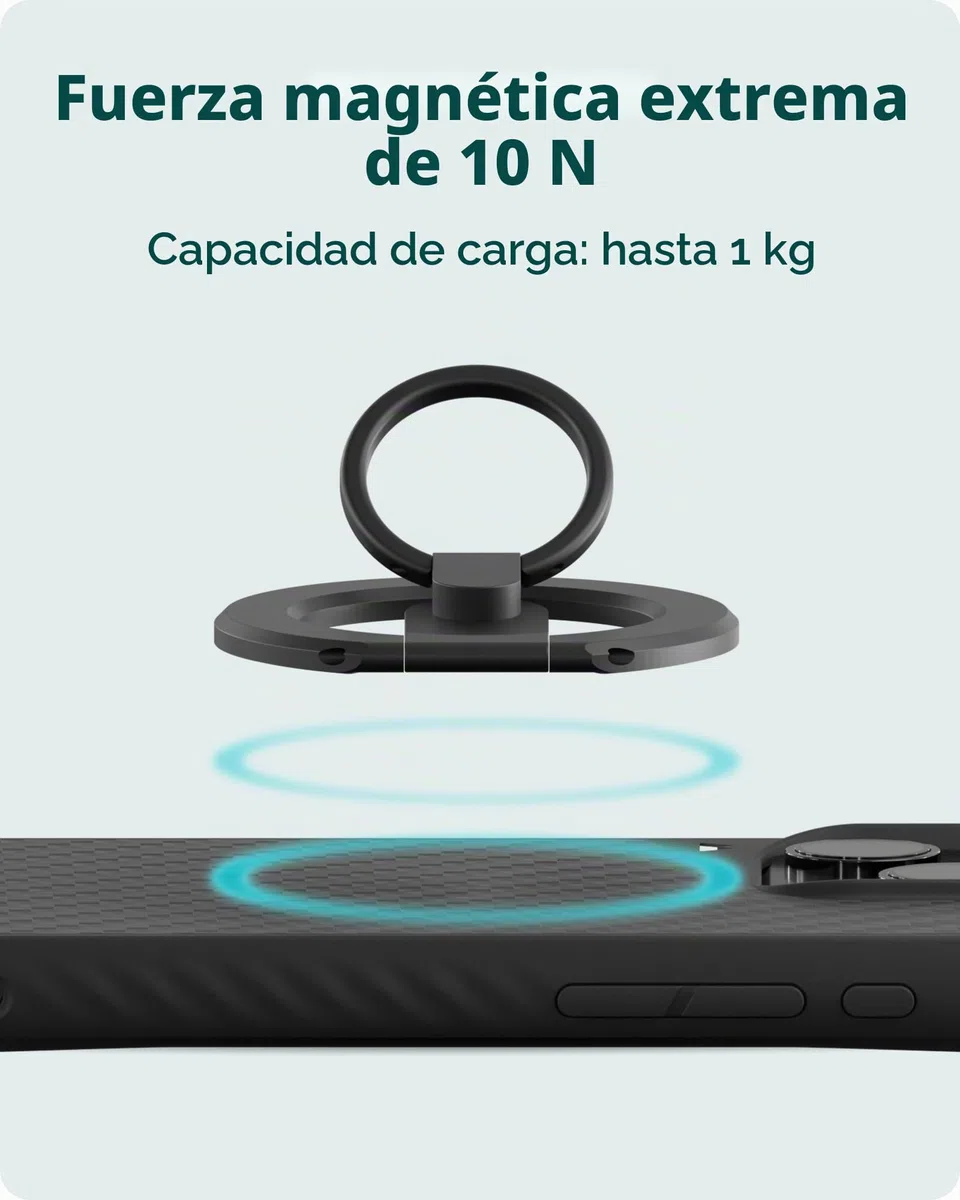 Mous Anillo Magnetico Compatible con MagSafe y Pixelsnap - Ring y Soporte Movil para iPhone 17/16/15/14, Pixel 10, S26/S25 Series