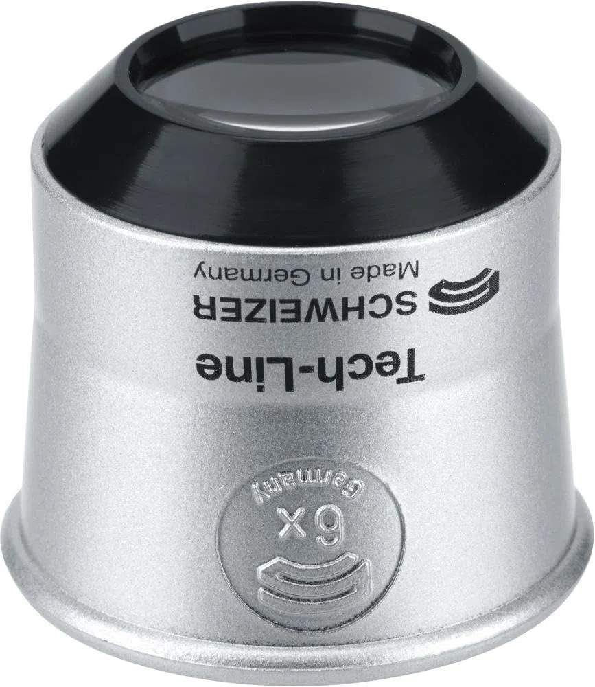 SCHWEIZER Lupa de relojero Tech-Line 6x lens D.22,8mm Tamaño suizo