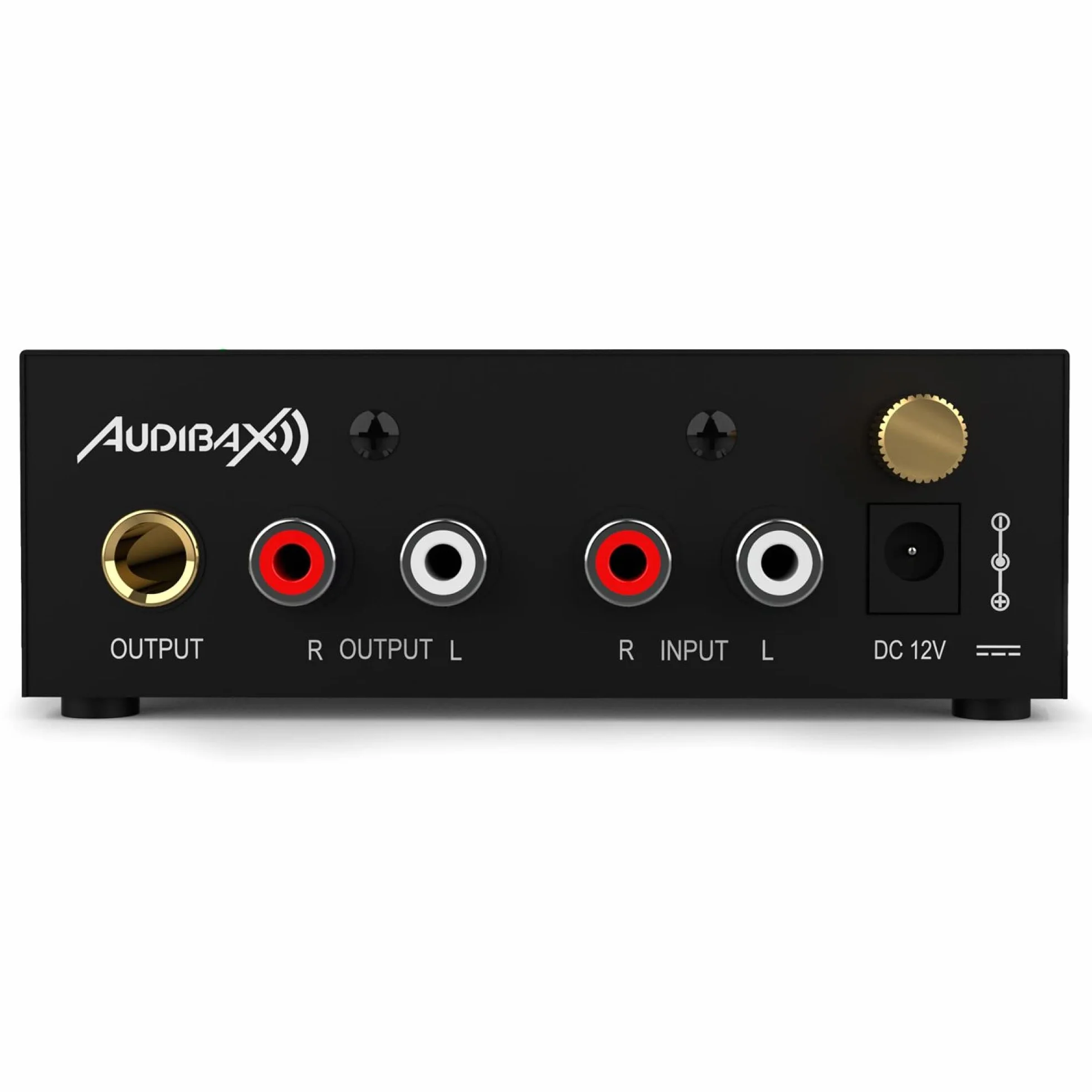 Audibax PP4000 - Preamplificador Previo de Phono RIAA para Tocadiscos - Interruptor ON/Off - Adaptador de Corriente 12V DC - Preamp de Audio Estéreo Hi-Fi para Giradiscos - Conector RCA