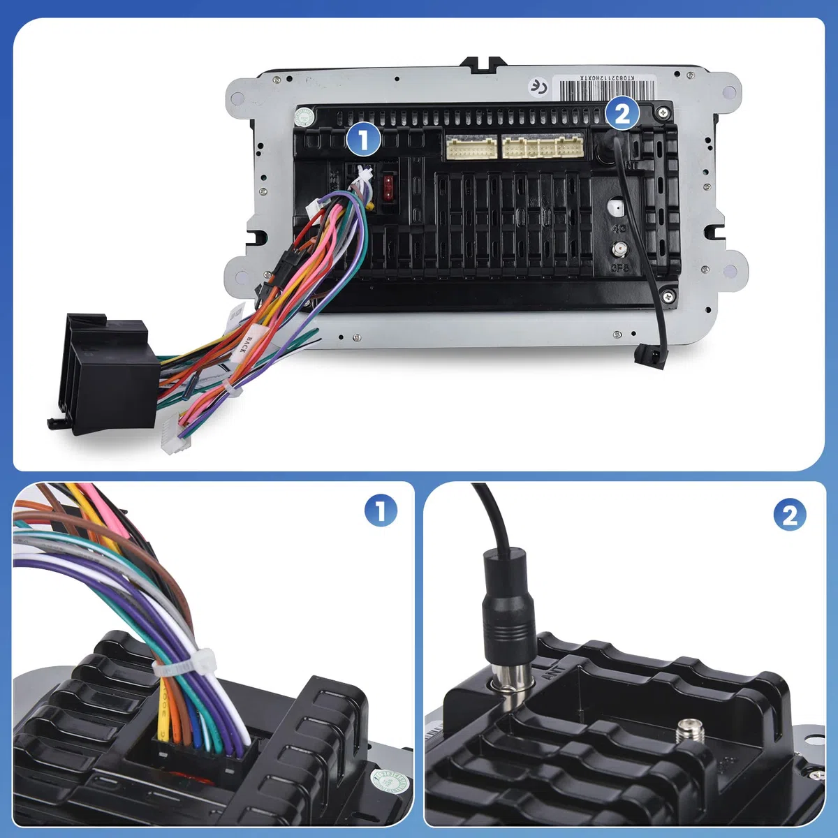 Hikity Cable Adaptador de 36 & 40 Pines ISO para VW Skoda Seat Polo Golf Passat Radio Coche, Enchufe Estándar ISO con Líneas de Control del Volante y Línea de Control Inverso