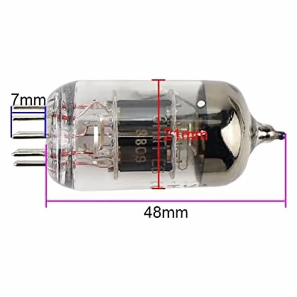 2 tubos de vacío de válvula, 6H1nEB tubos de vacío de repuesto de preamplificador de audio con altavoces mejorados con válvula compatibles con modelos de tubo 6N1 ECC85 6AQ8